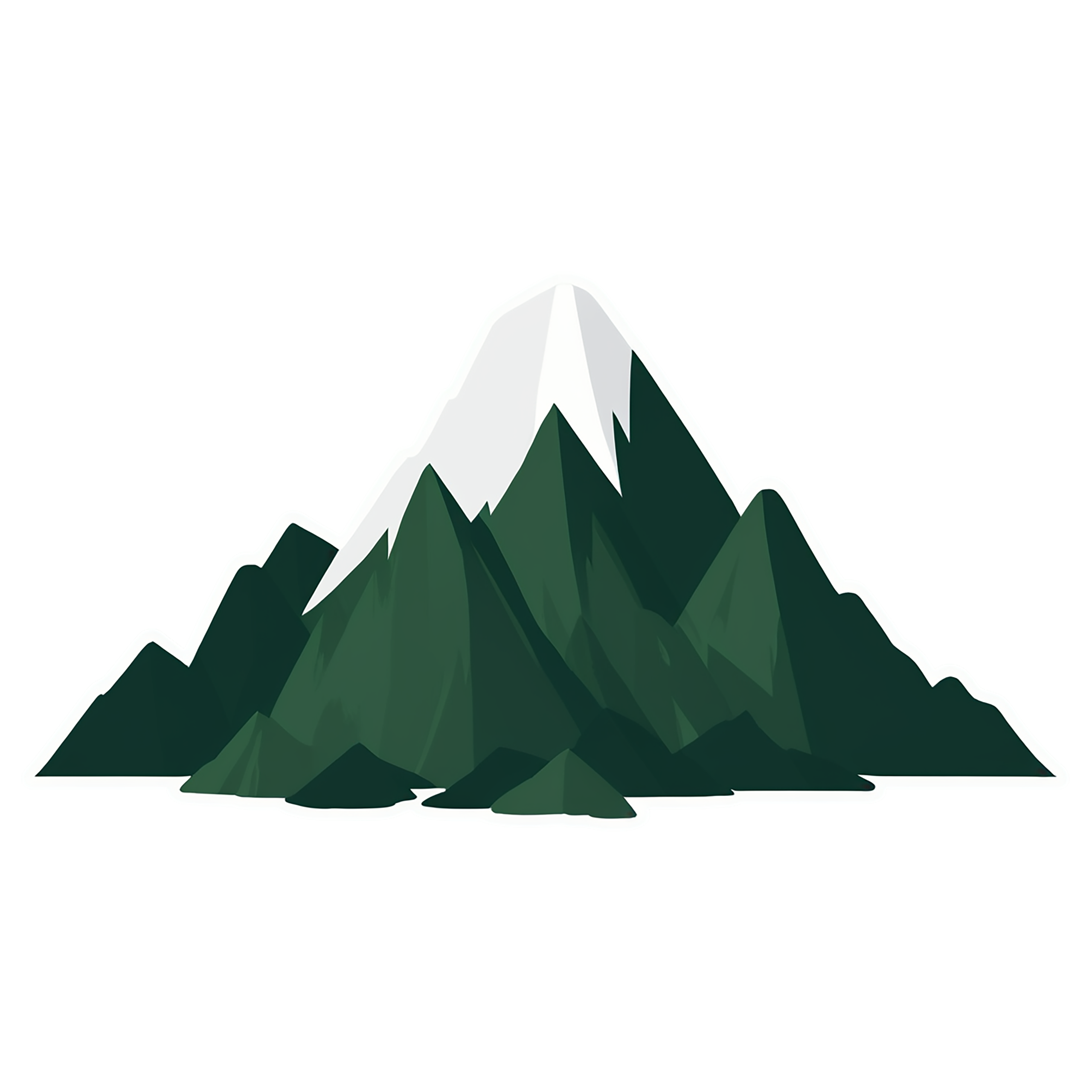 Mountain cute sticker isolated on transparent background #20224