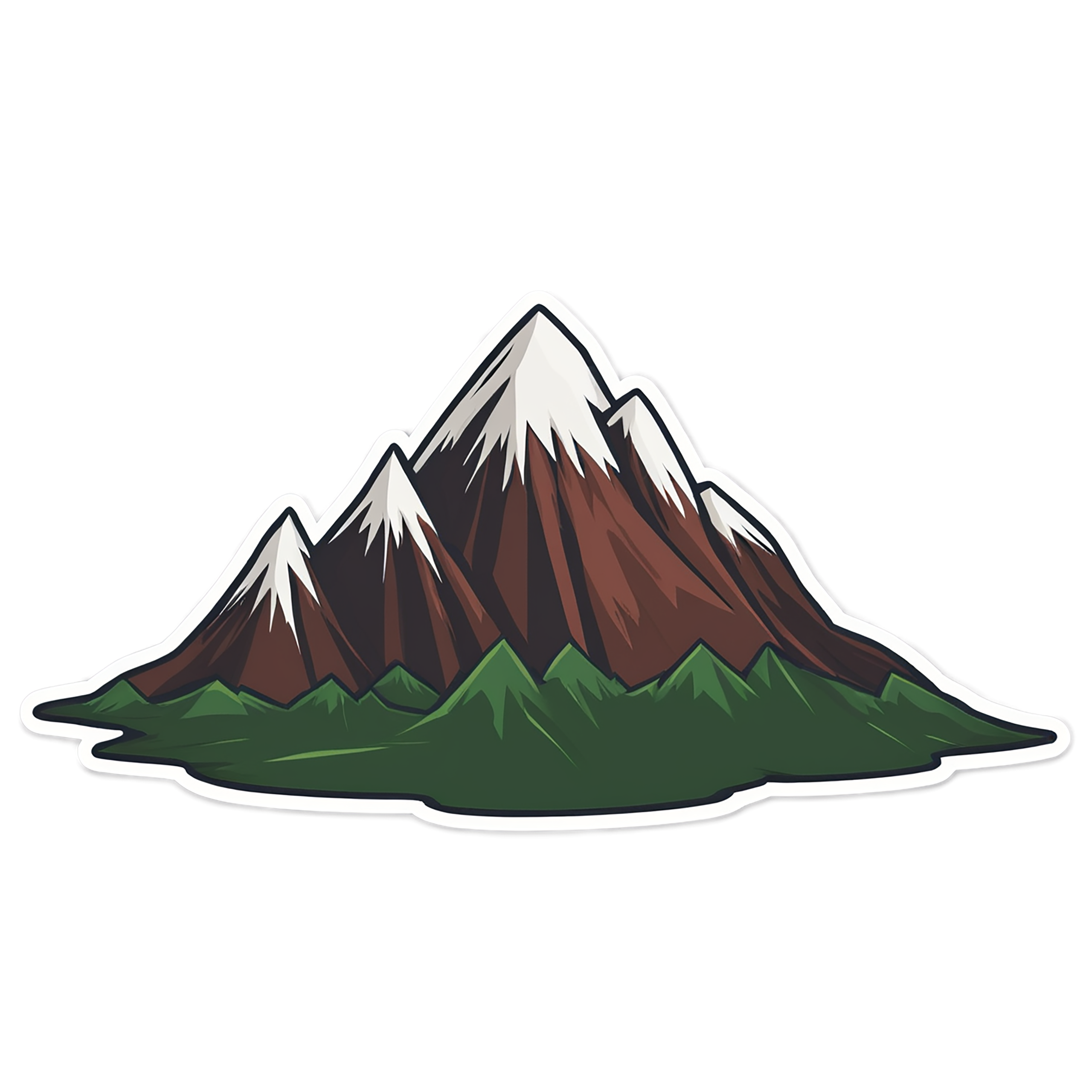 Mountain cute sticker isolated on transparent background #20229