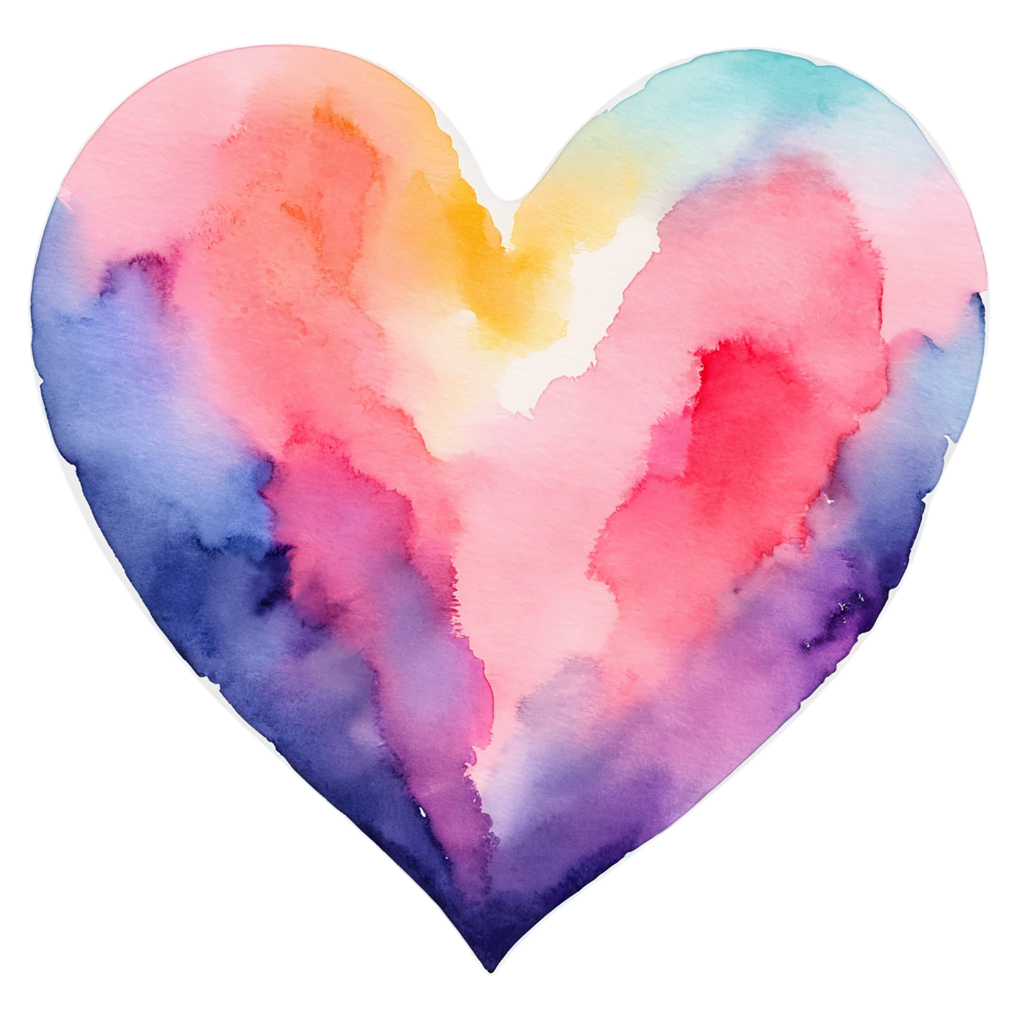 heart watercolor sticker isolated on transparent background #17993