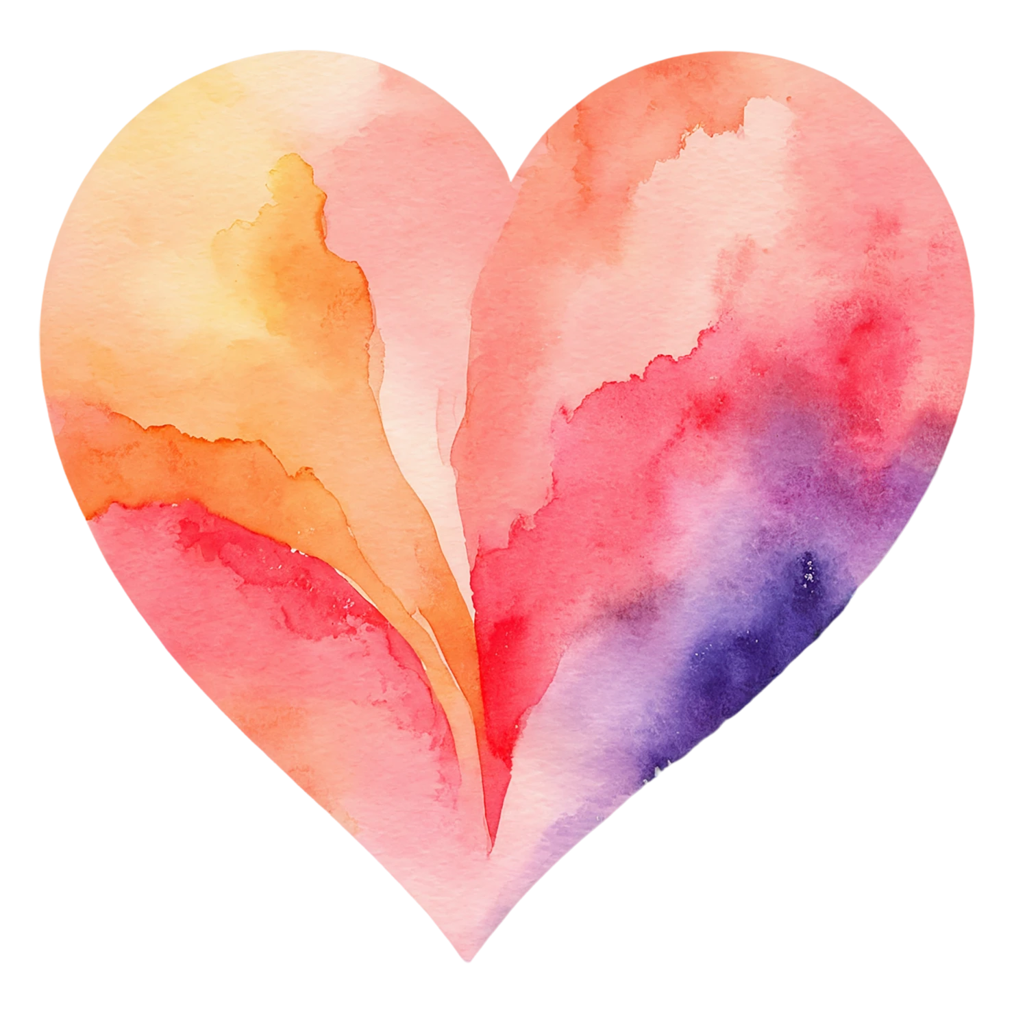 heart watercolor sticker isolated on transparent background #18036