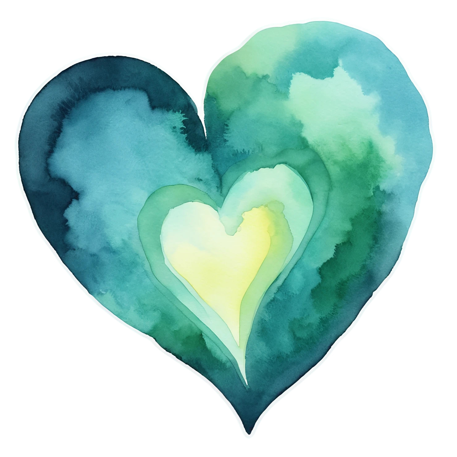 heart watercolor sticker isolated on transparent background #18193