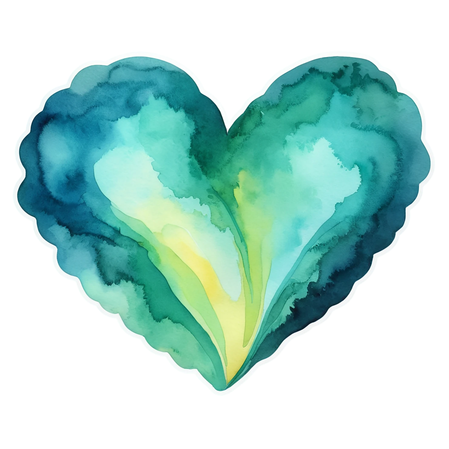 heart watercolor sticker isolated on transparent background #18313