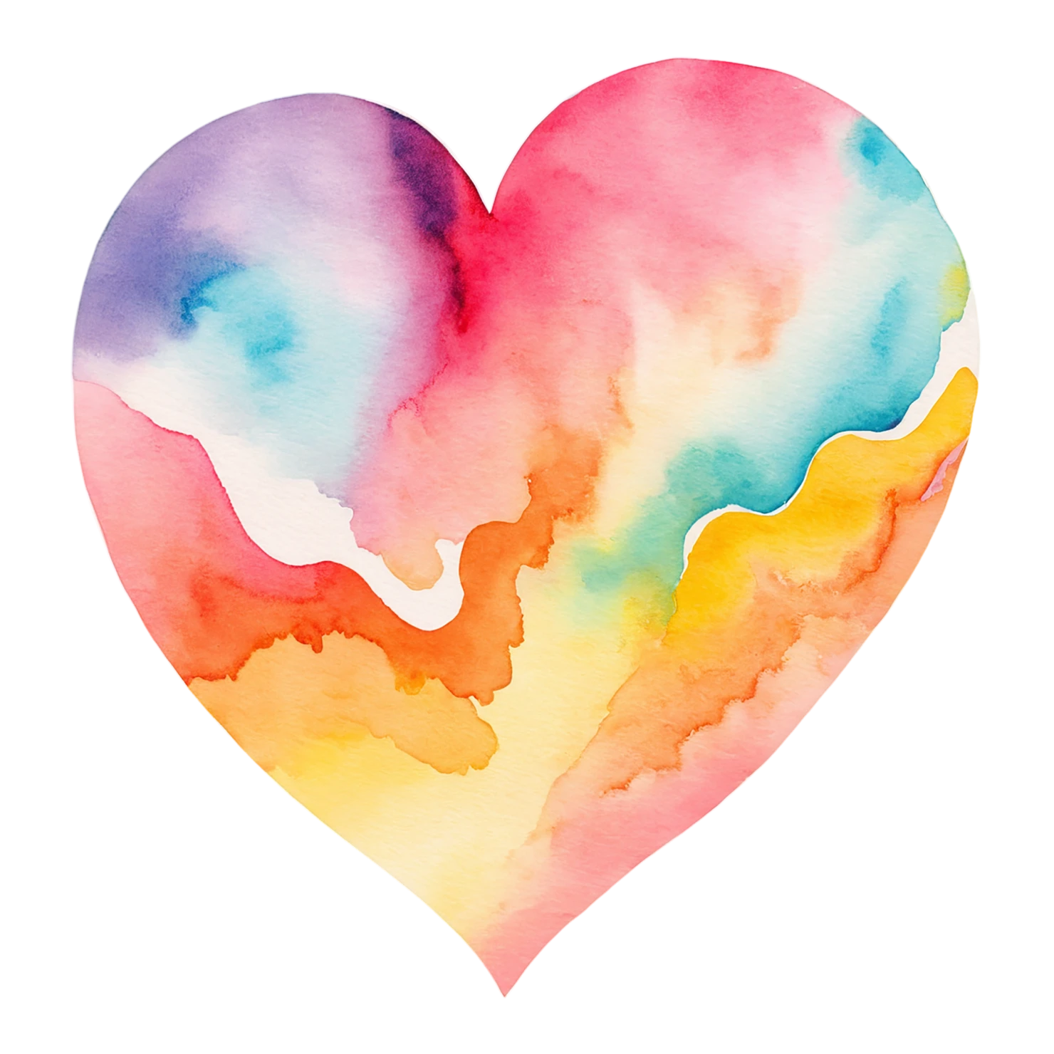 heart watercolor sticker isolated on transparent background #18330