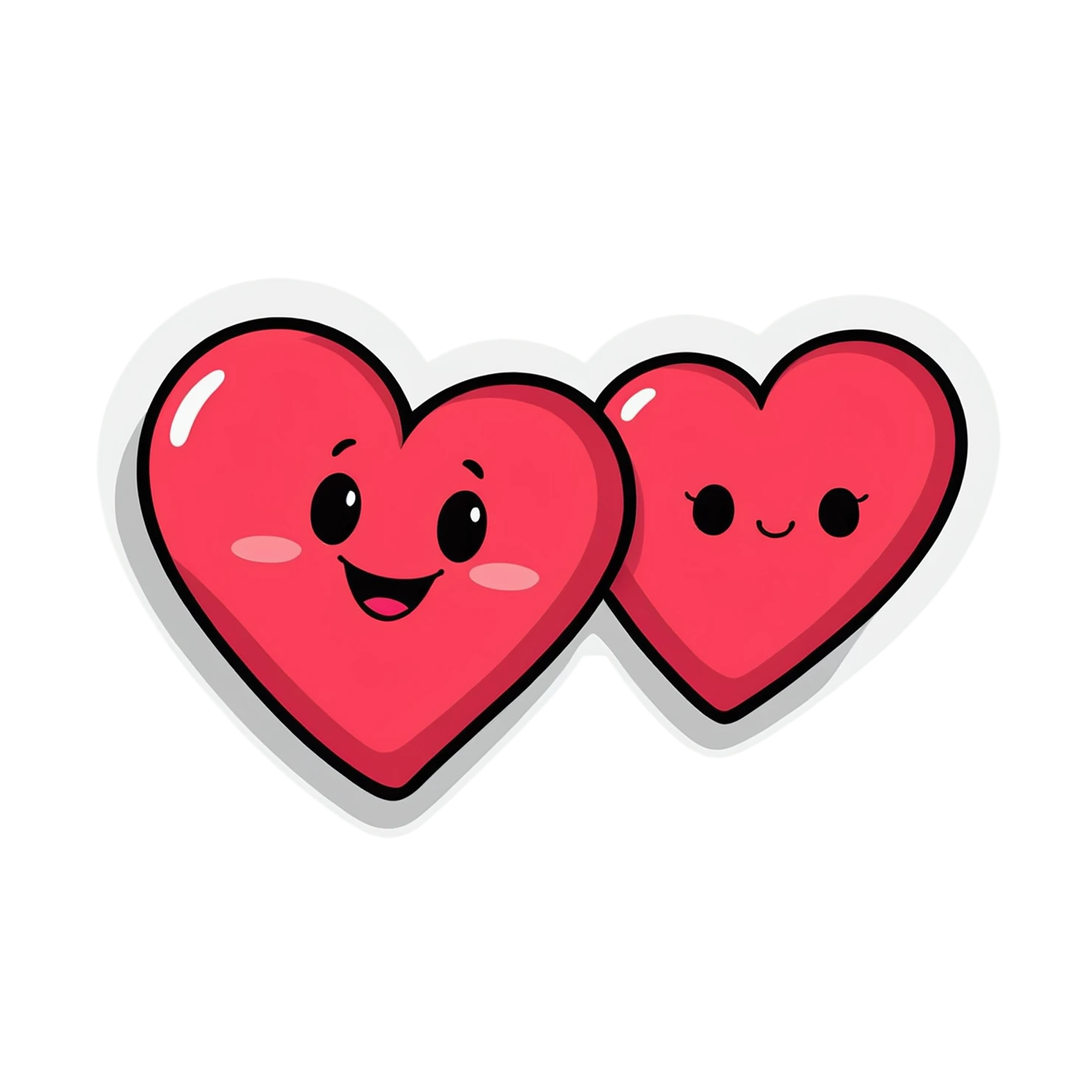 heart cute sticker isolated on transparent background #18414
