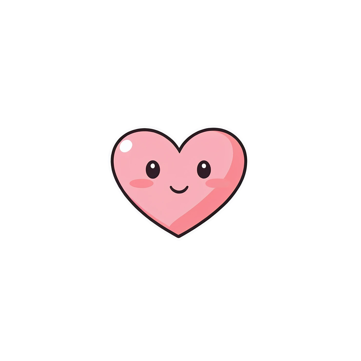 heart cute sticker isolated on transparent background #18416