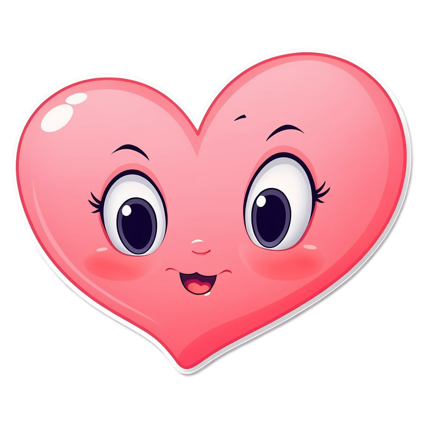 heart cute sticker isolated on transparent background #18420