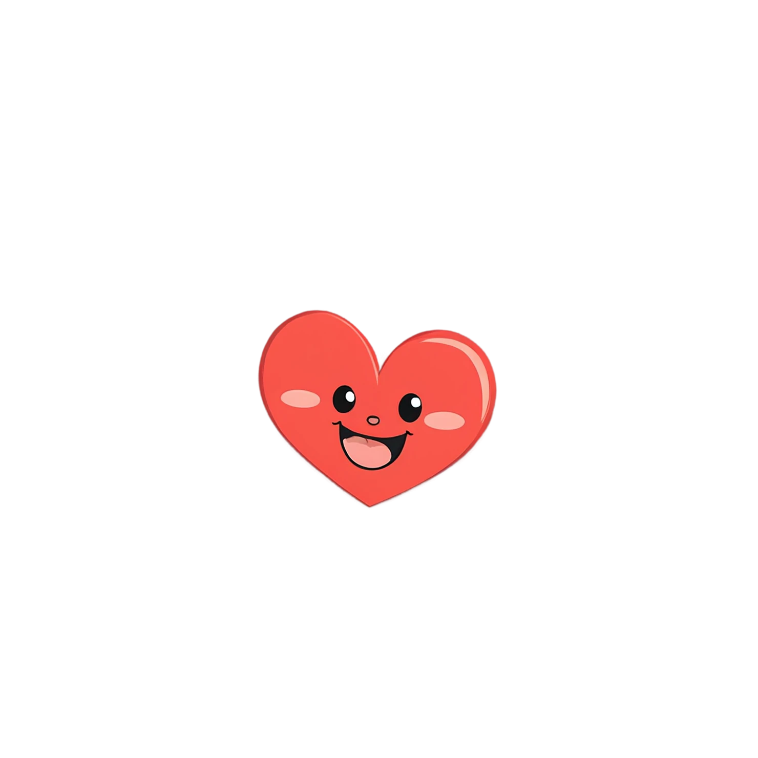 heart cute sticker isolated on transparent background #18424