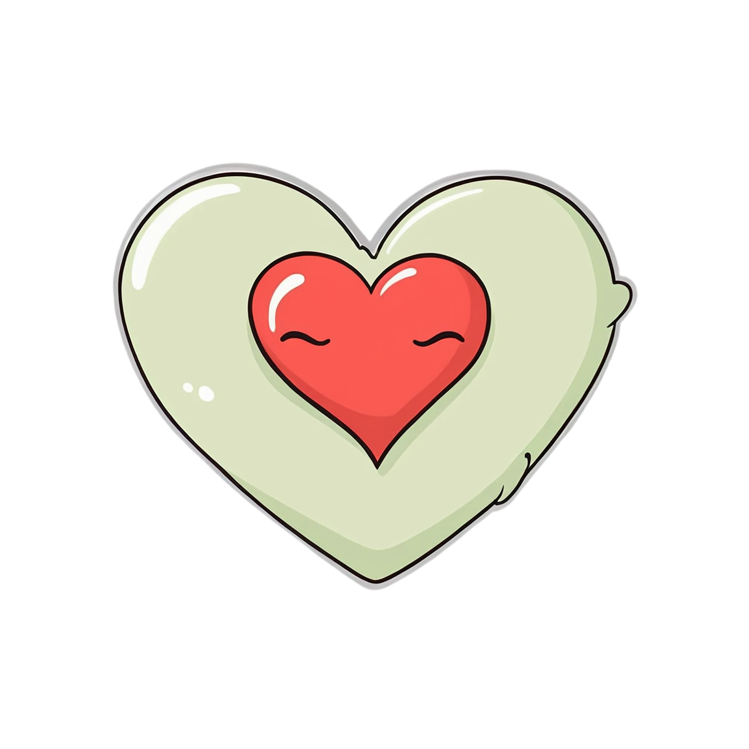 heart cute sticker isolated on transparent background #18428