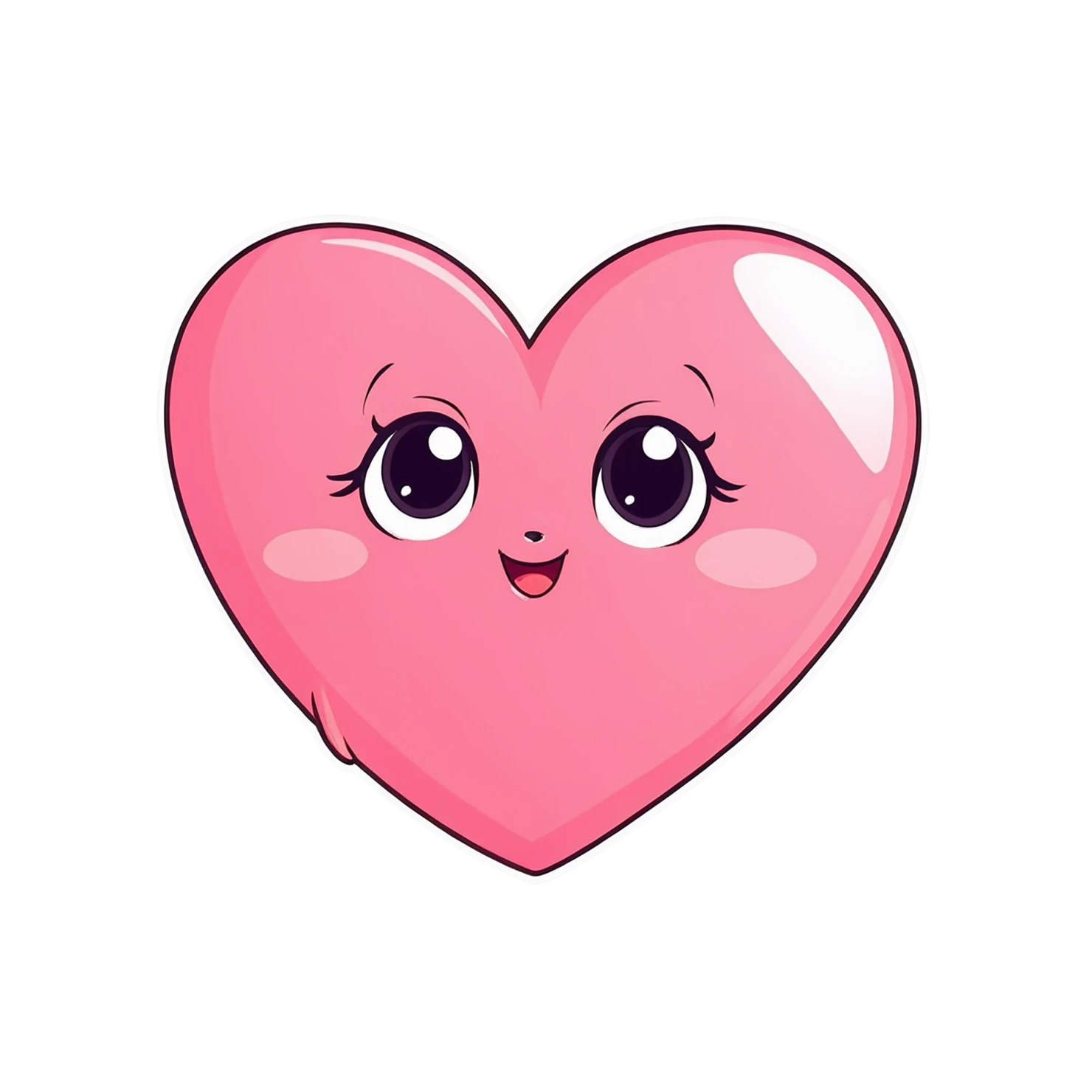 heart cute sticker isolated on transparent background #18429