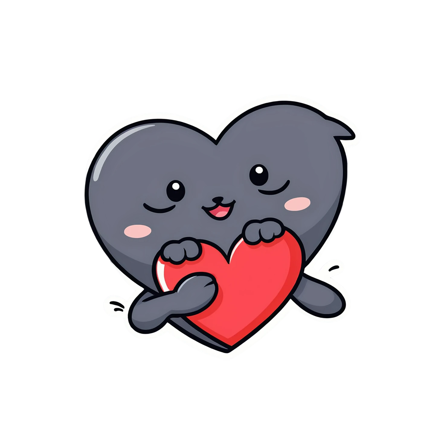 heart cute sticker isolated on transparent background #18432