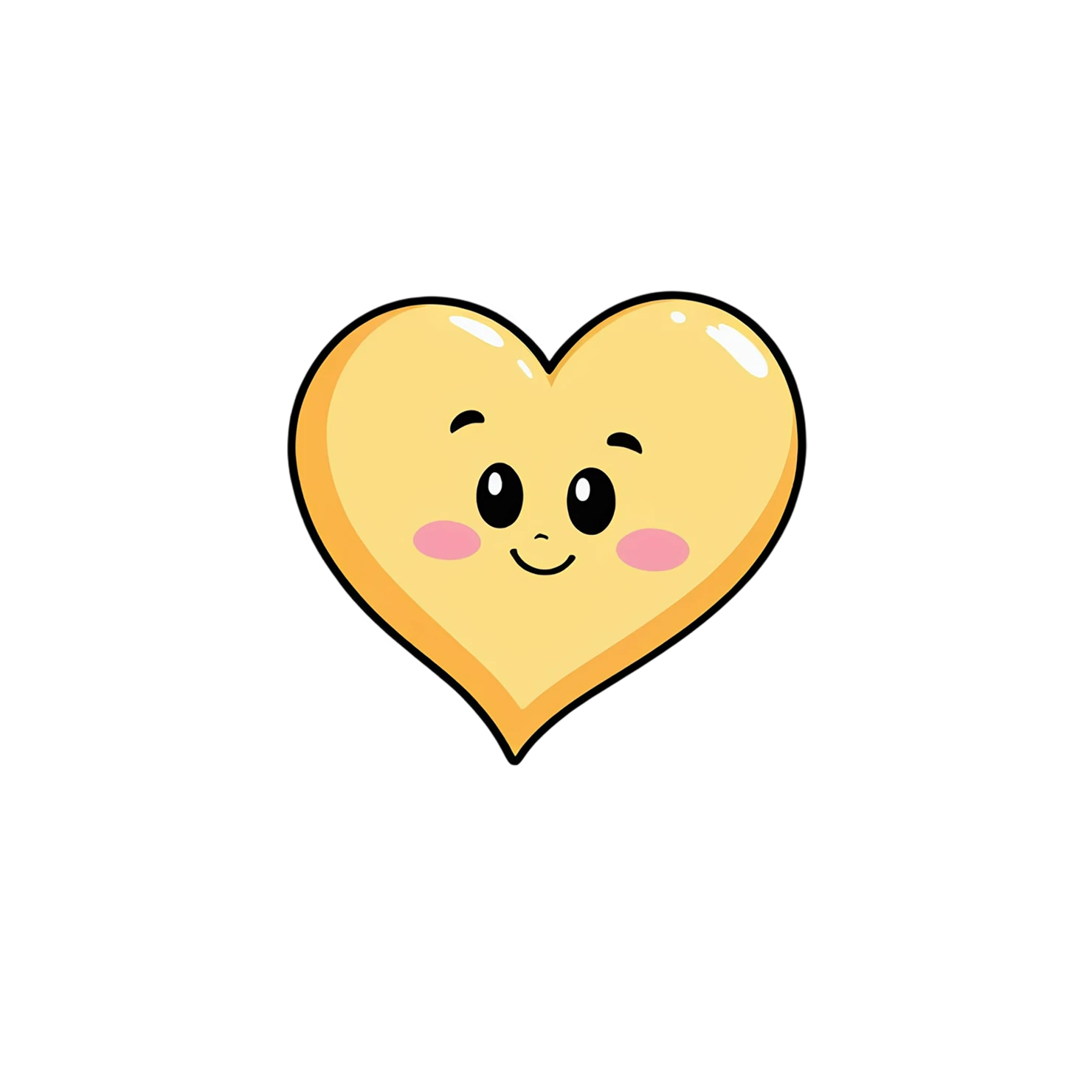 heart cute sticker isolated on transparent background #18437