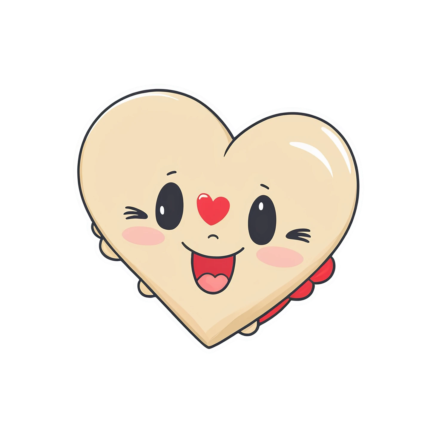 heart cute sticker isolated on transparent background #18439