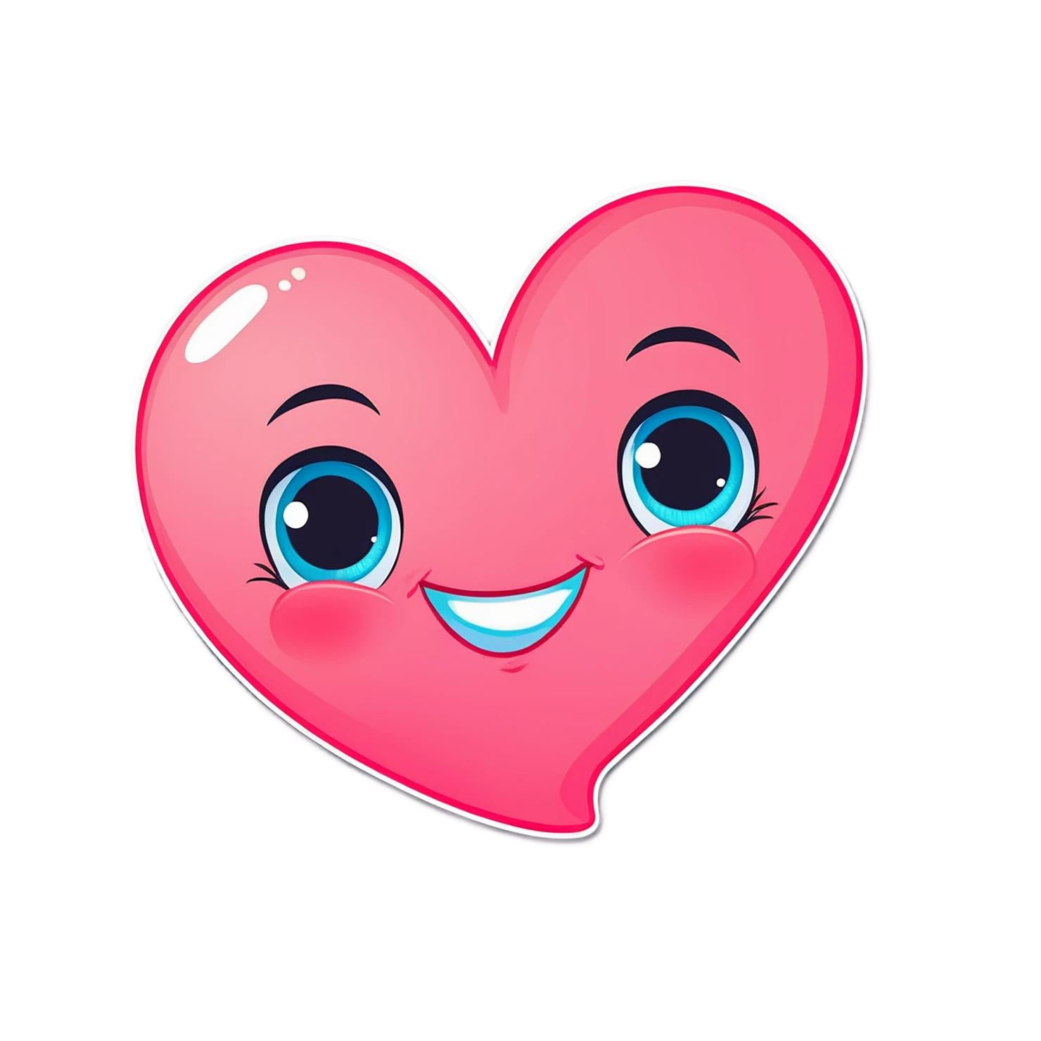 heart cute sticker isolated on transparent background #18440