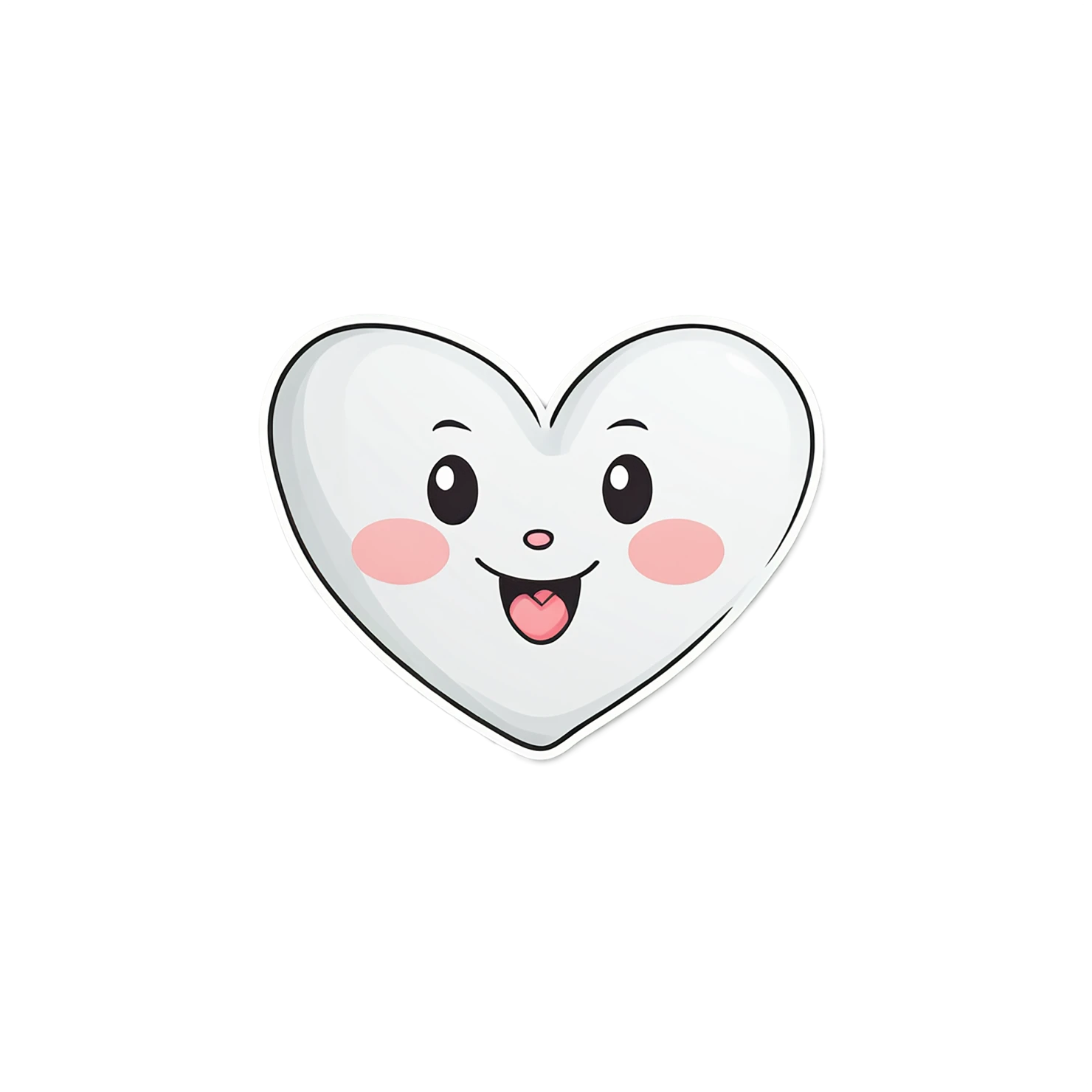 heart cute sticker isolated on transparent background #18442