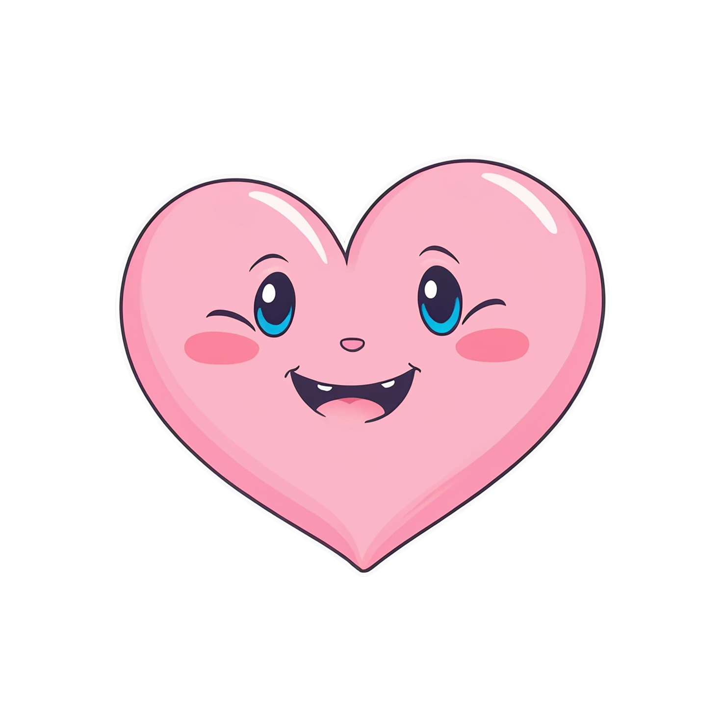 heart cute sticker isolated on transparent background #18443