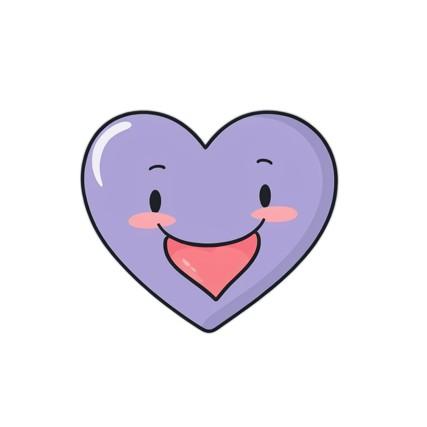 heart cute sticker isolated on transparent background #18444