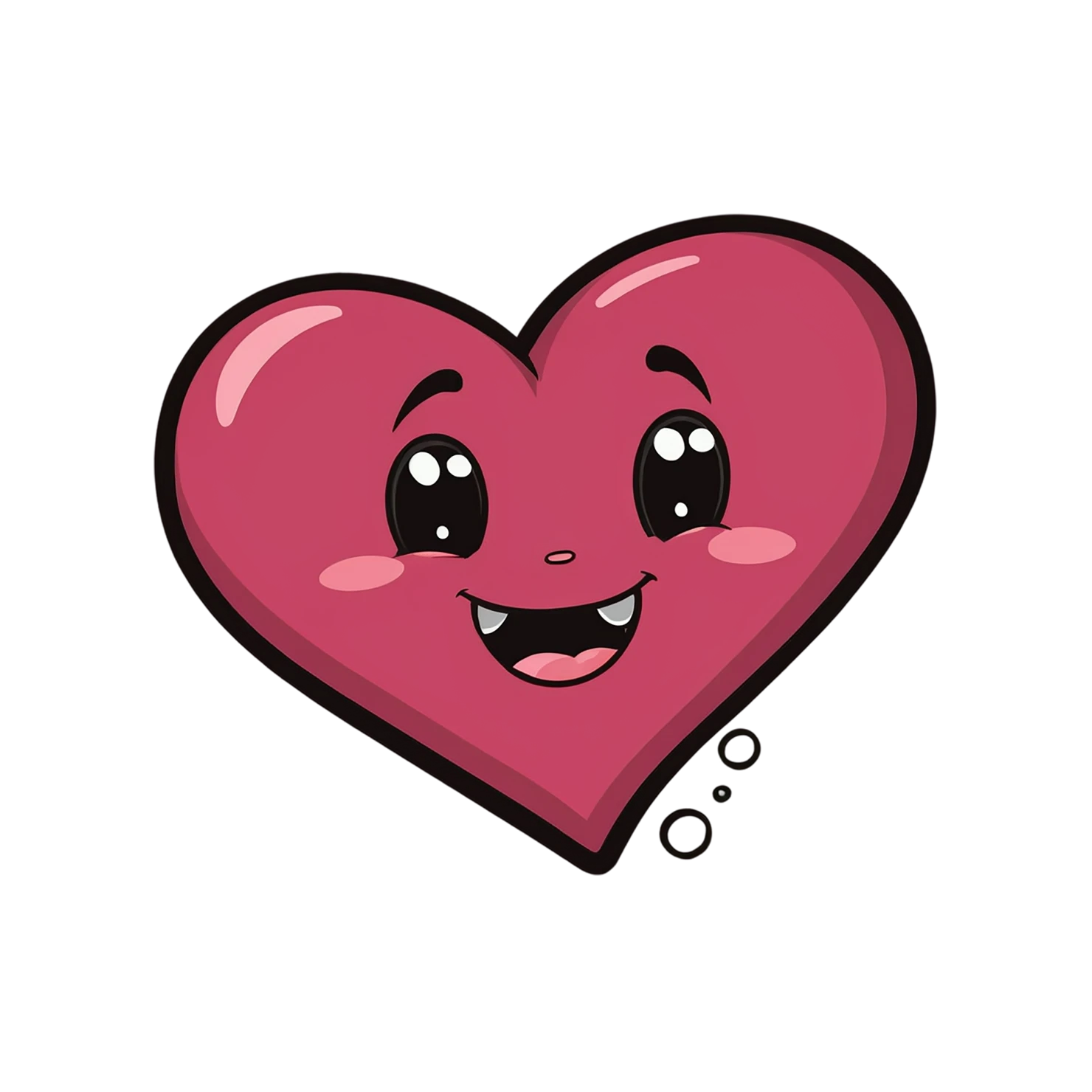 heart cute sticker isolated on transparent background #18445