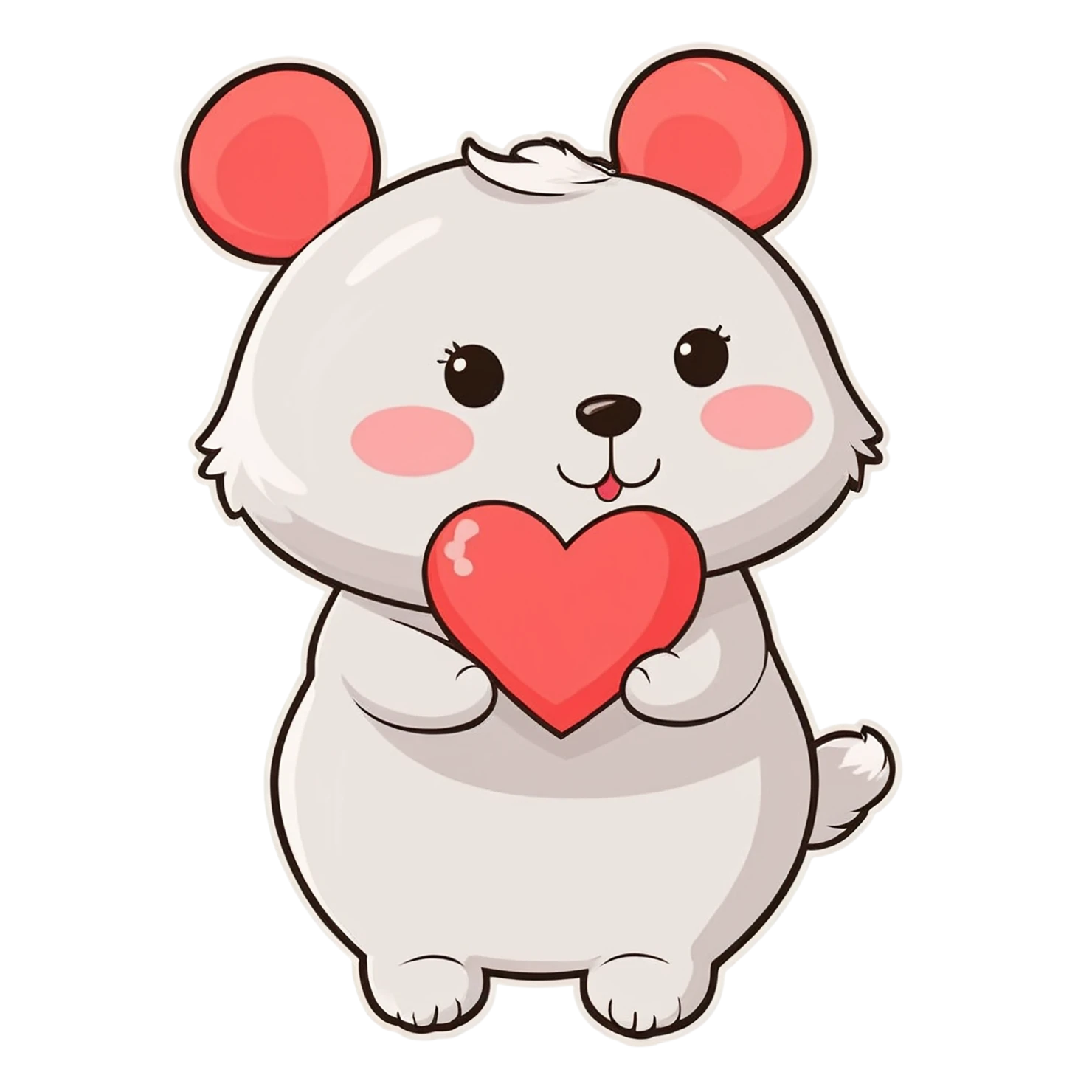 heart cute sticker isolated on transparent background #18447