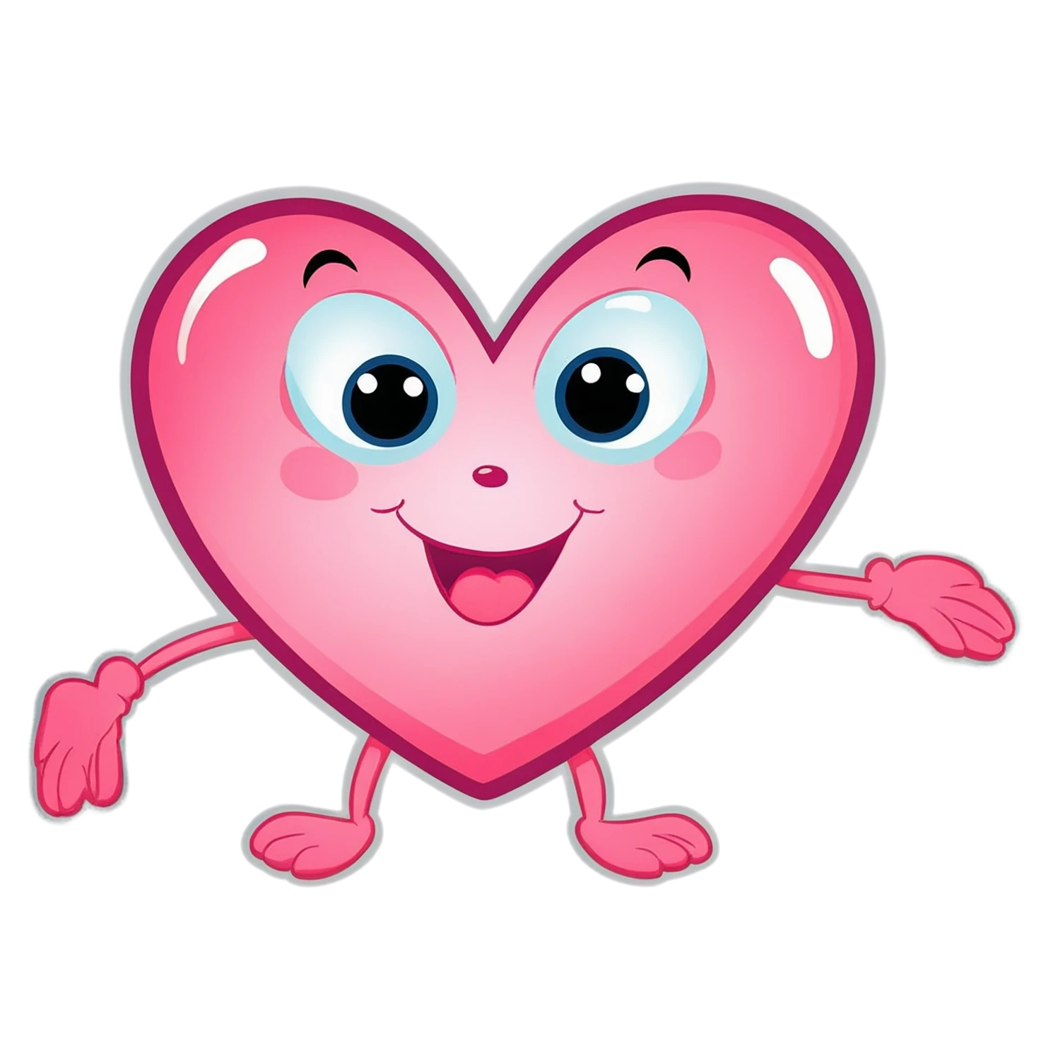 heart cute sticker isolated on transparent background #18449