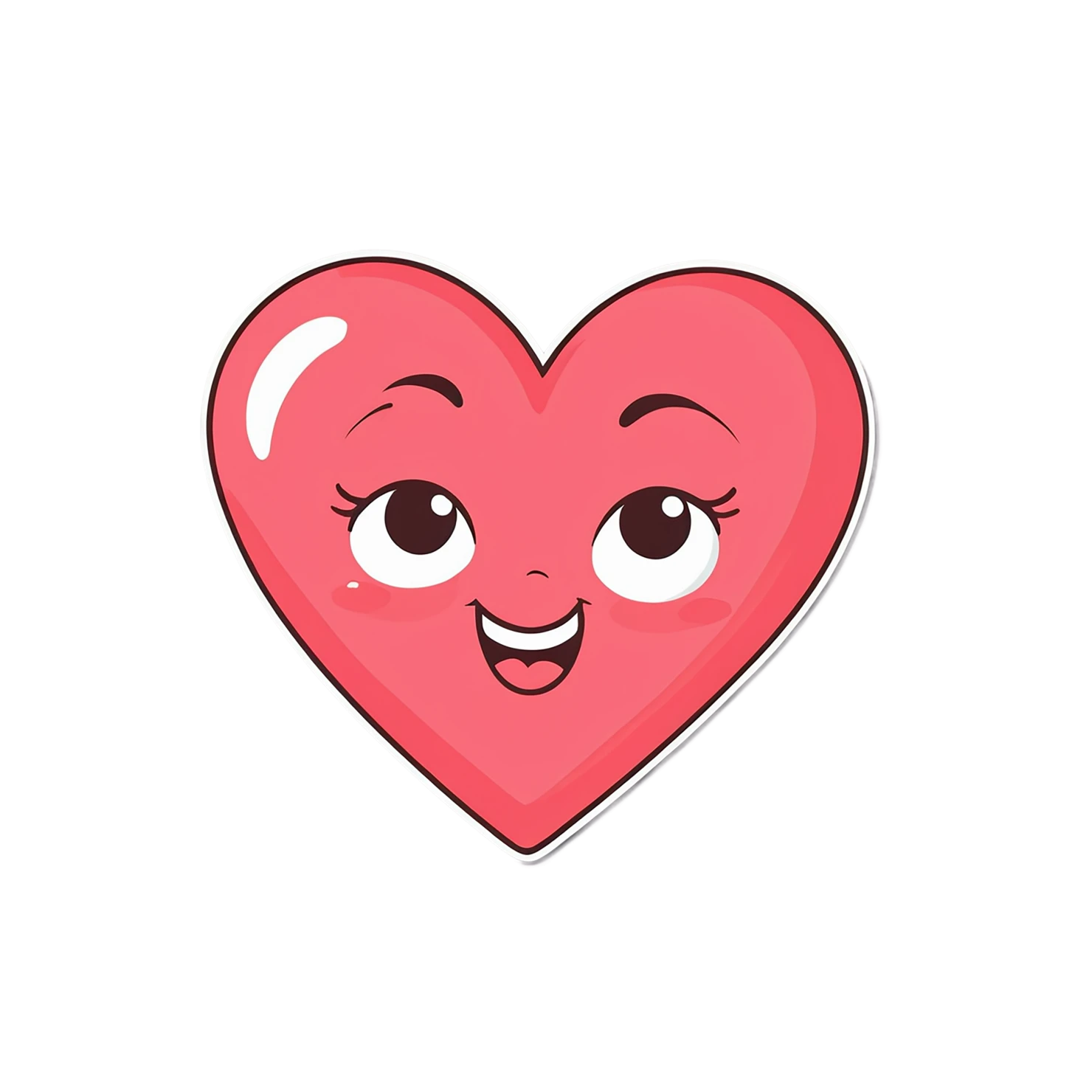 heart cute sticker isolated on transparent background #18454