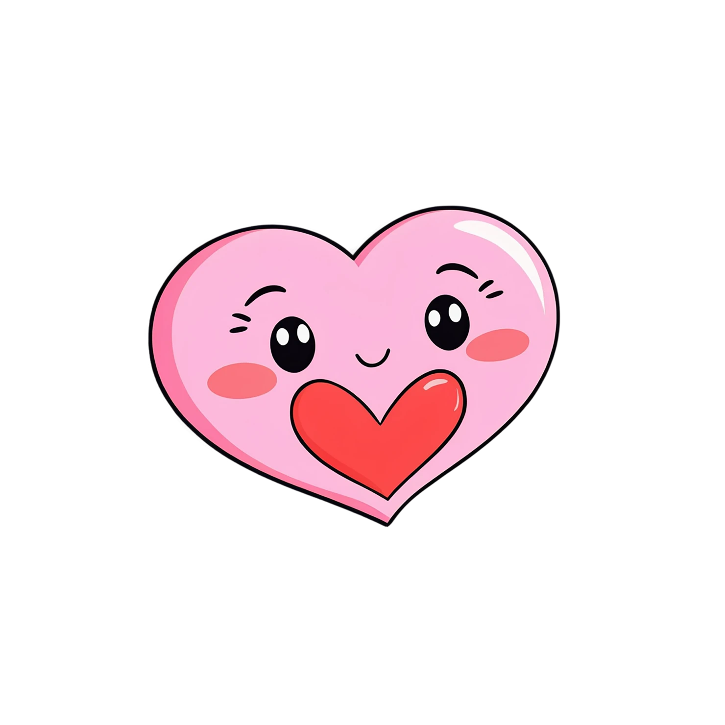 heart cute sticker isolated on transparent background #18456