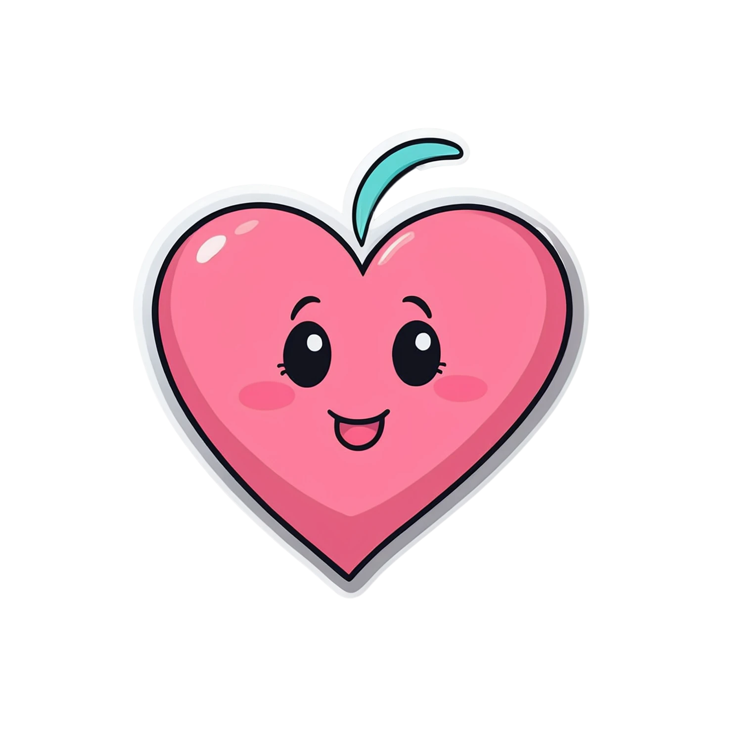 heart cute sticker isolated on transparent background #18458