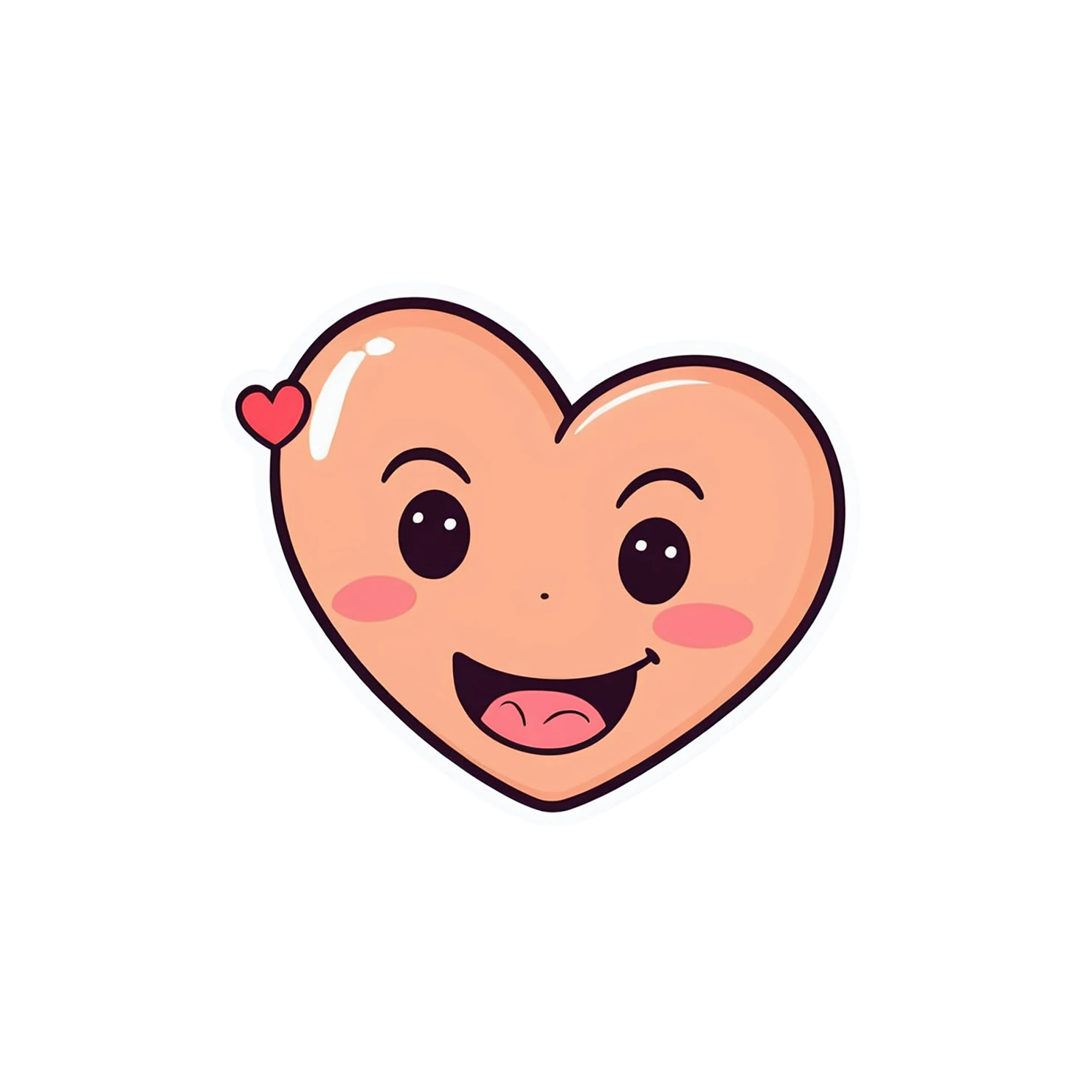 heart cute sticker isolated on transparent background #18459