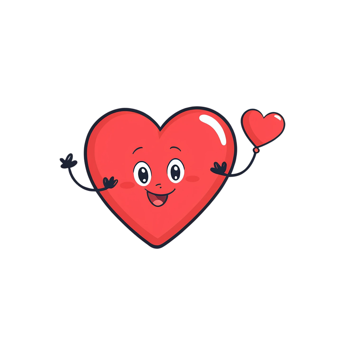 heart cute sticker isolated on transparent background #18460