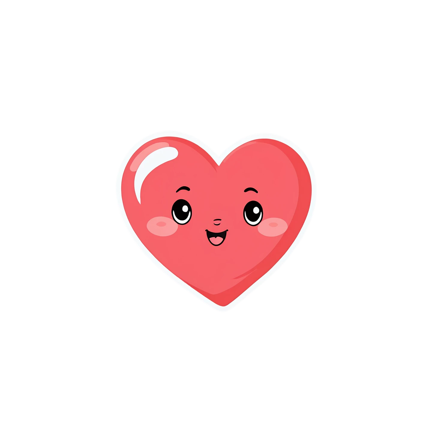 heart cute sticker isolated on transparent background #18466