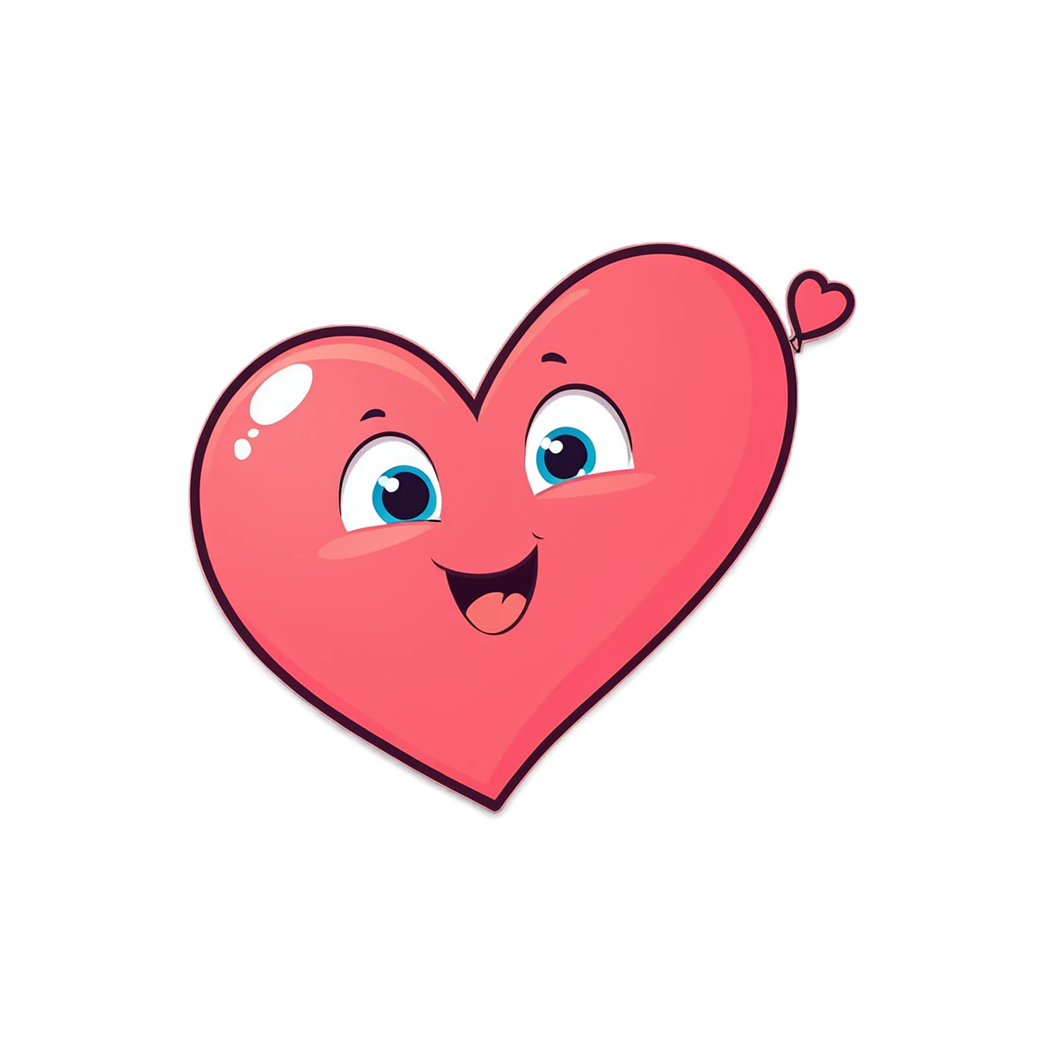 heart cute sticker isolated on transparent background #18475