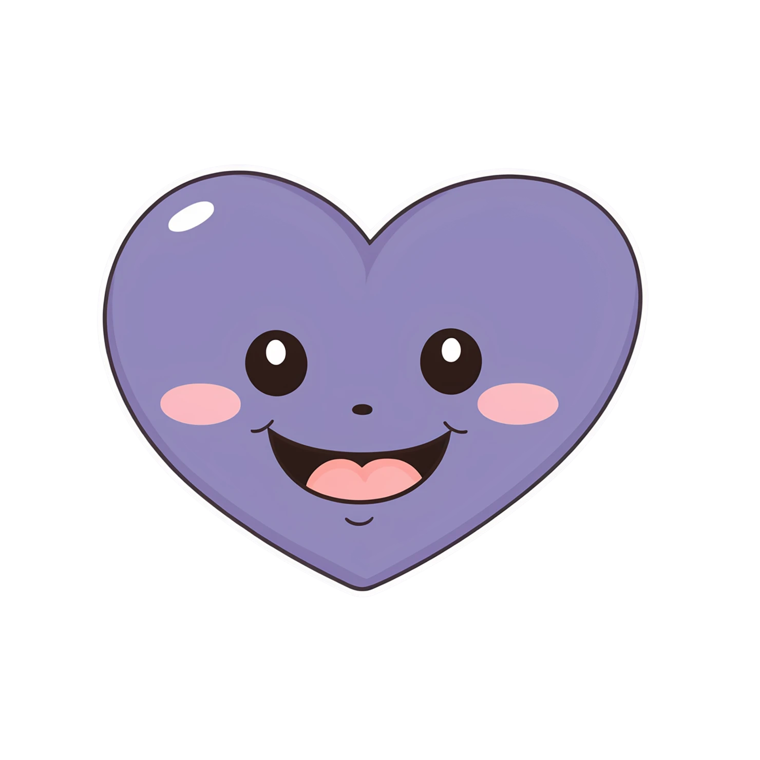 heart cute sticker isolated on transparent background #18476
