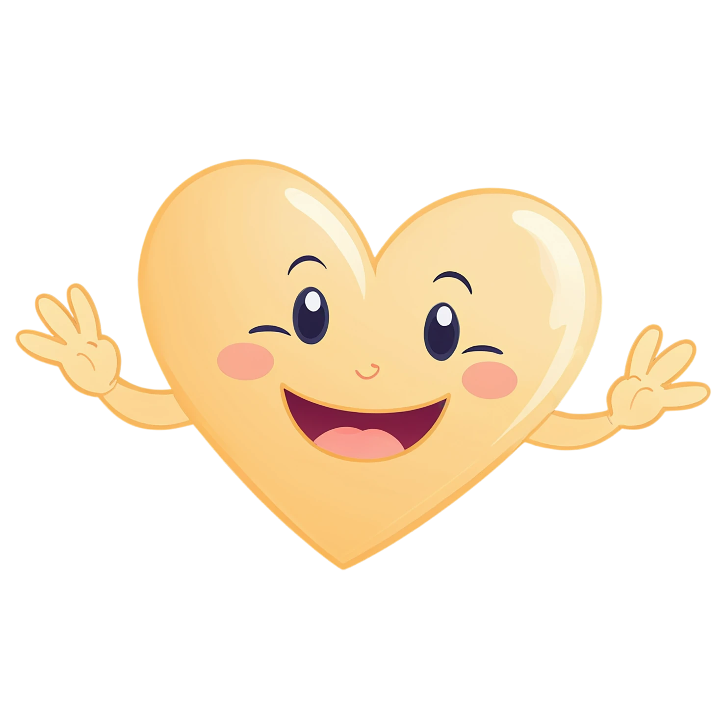 heart cute sticker isolated on transparent background #18477