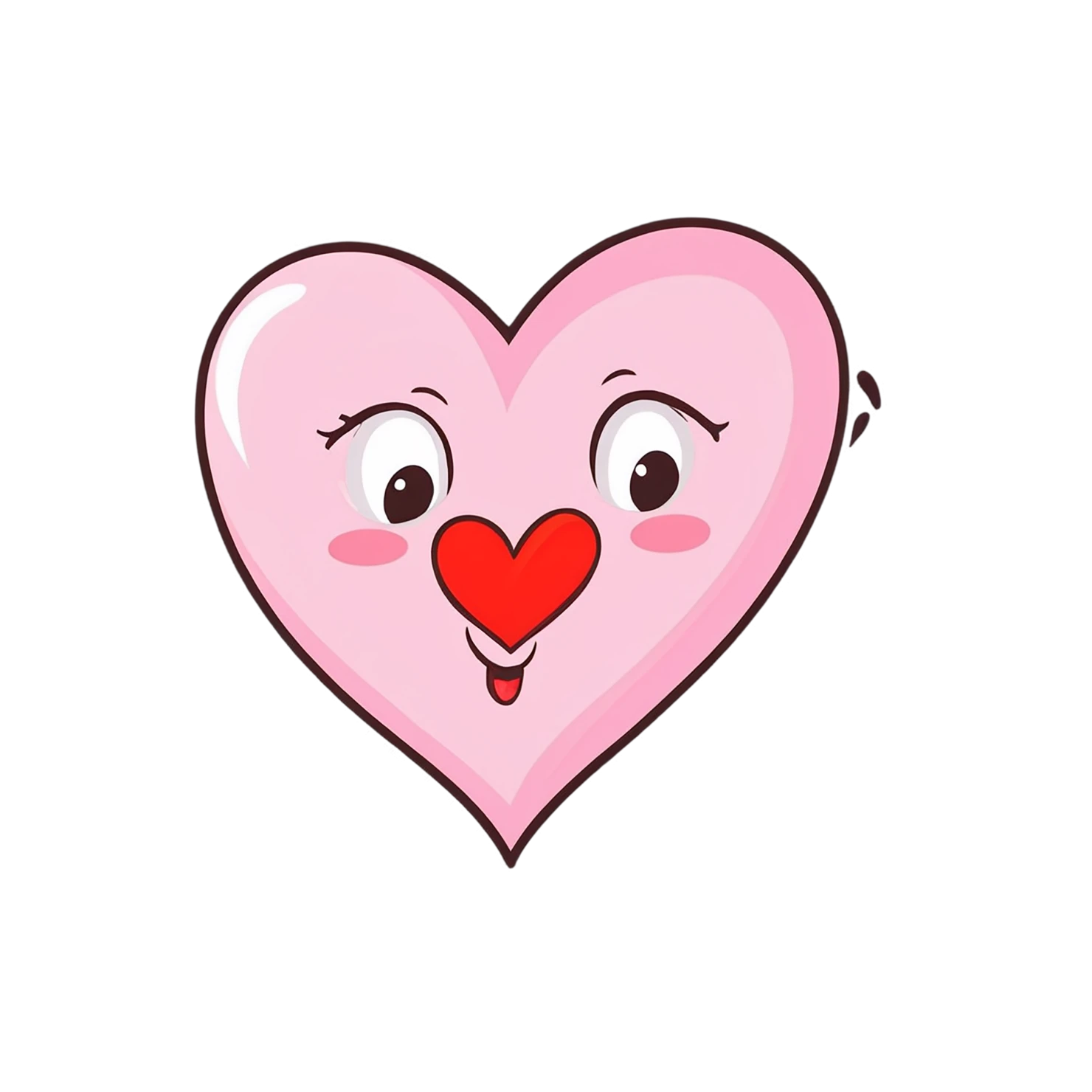 heart cute sticker isolated on transparent background #18478