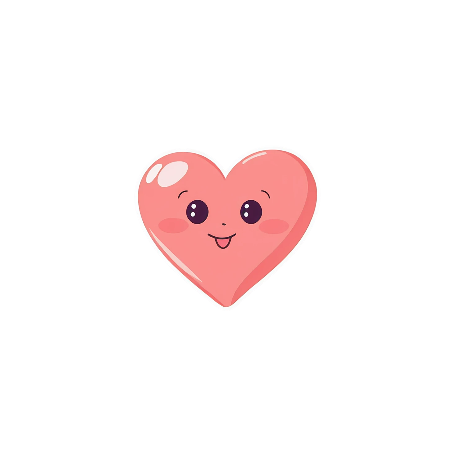 heart cute sticker isolated on transparent background #18479