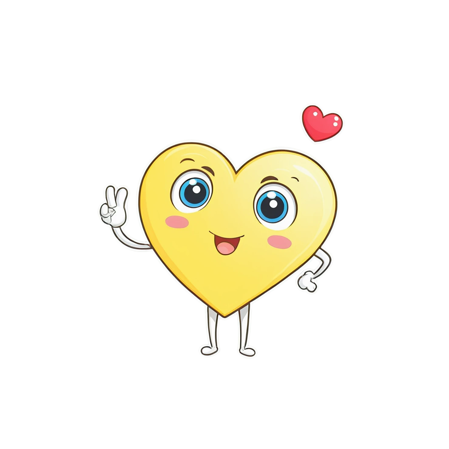 heart cute sticker isolated on transparent background #18485