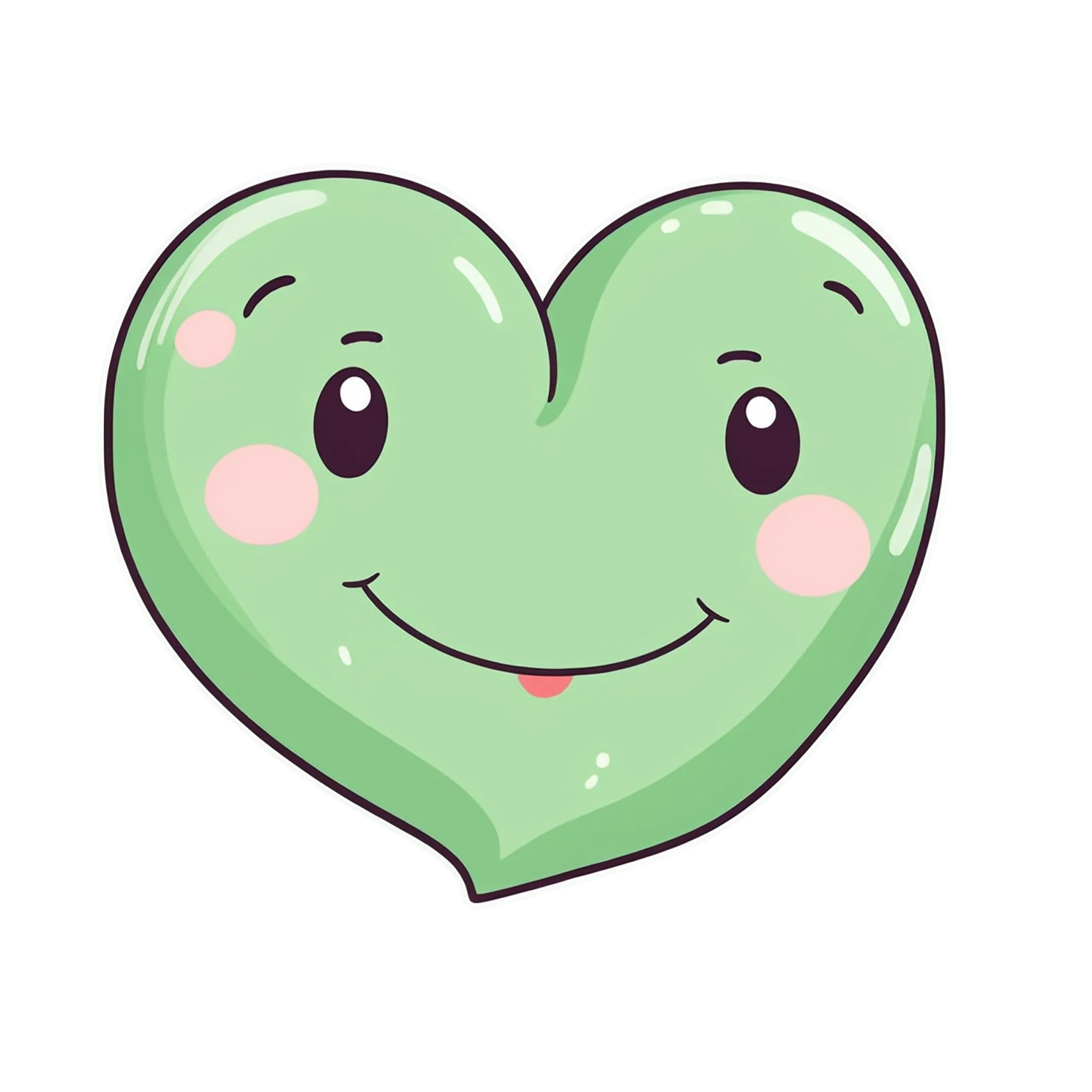 heart cute sticker isolated on transparent background #18486