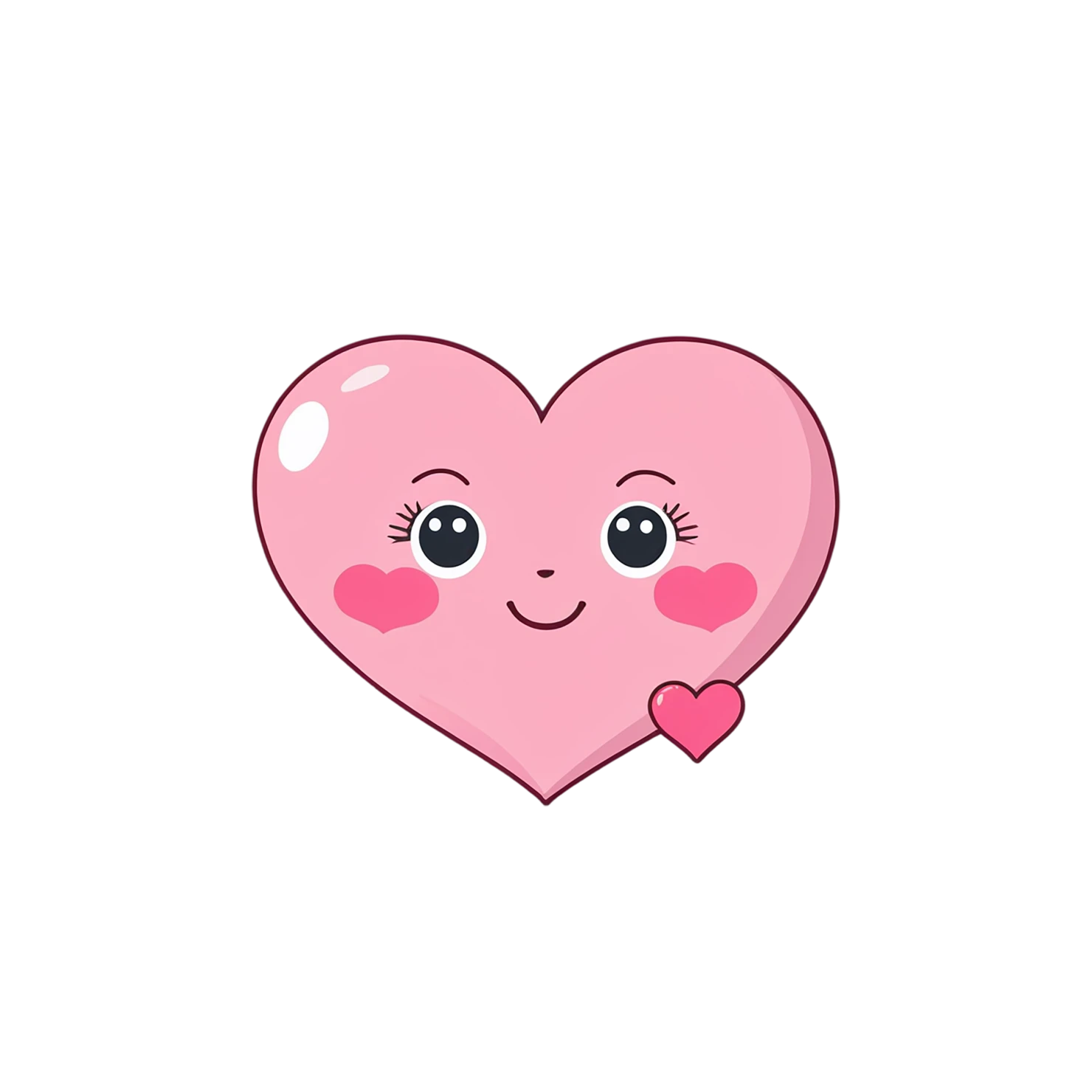 heart cute sticker isolated on transparent background #18487