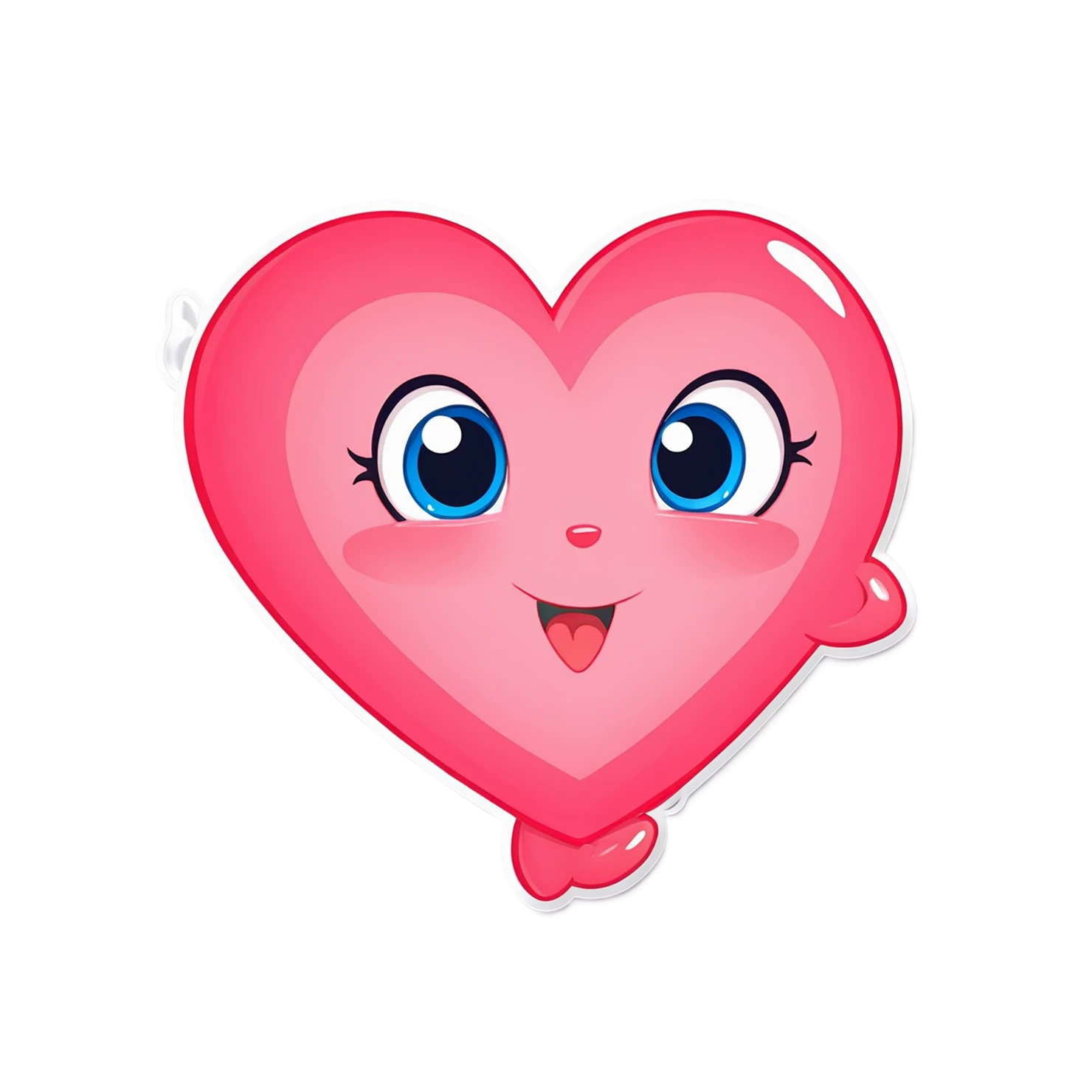 heart cute sticker isolated on transparent background #18493