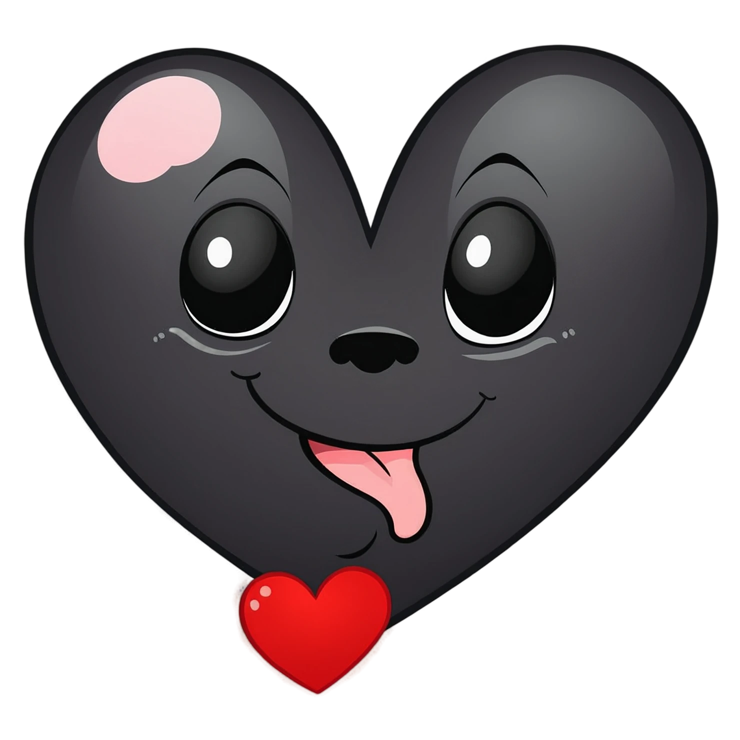 heart cute sticker isolated on transparent background #18494