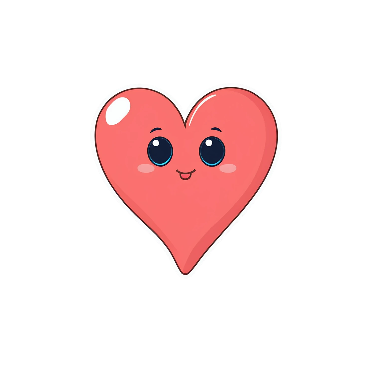 heart cute sticker isolated on transparent background #18496