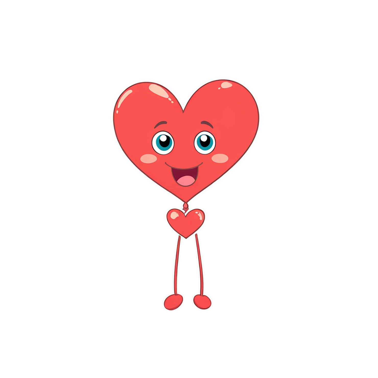 heart cute sticker isolated on transparent background #18498