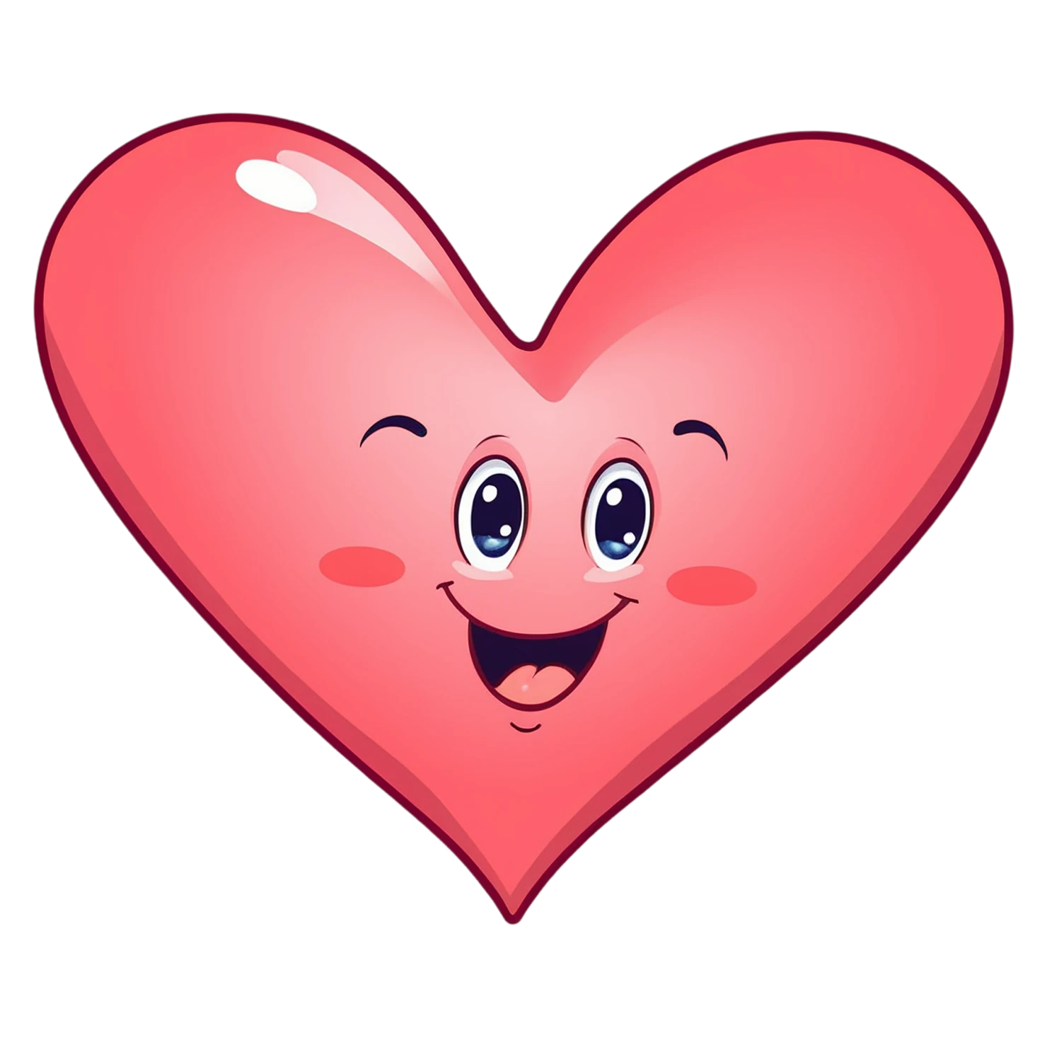 heart cute sticker isolated on transparent background #18503