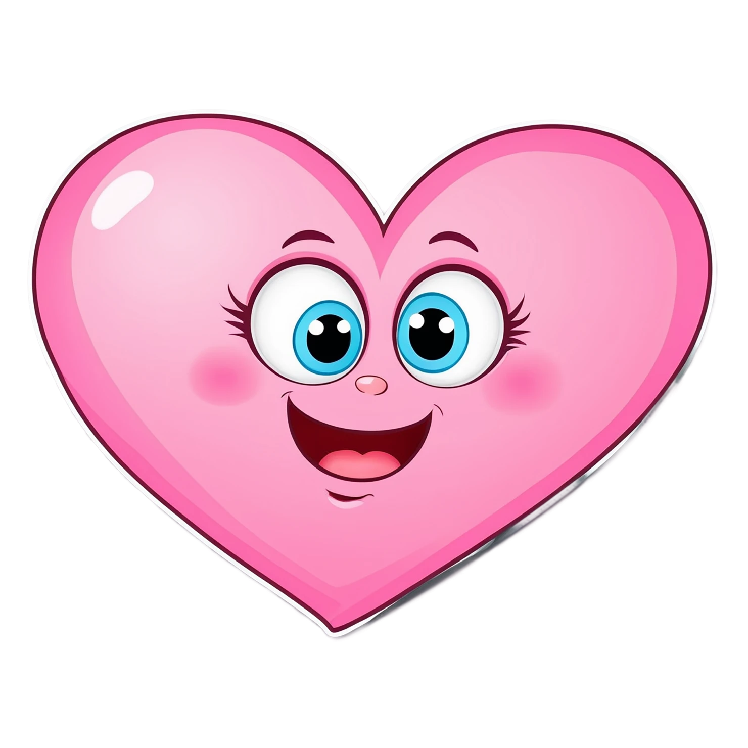 heart cute sticker isolated on transparent background #18505