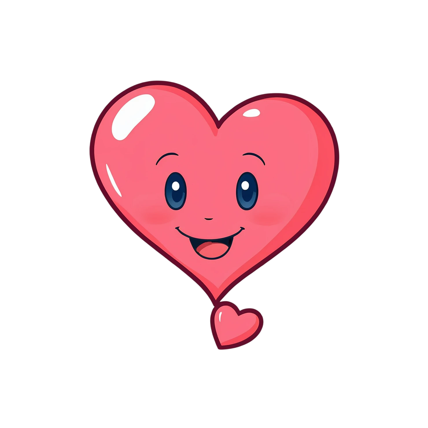 heart cute sticker isolated on transparent background #18510
