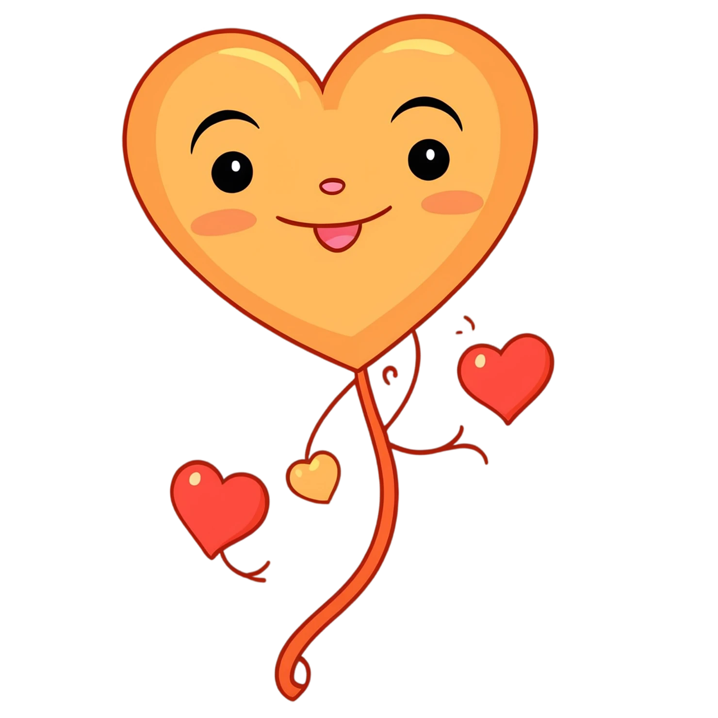 heart cute sticker isolated on transparent background #18516