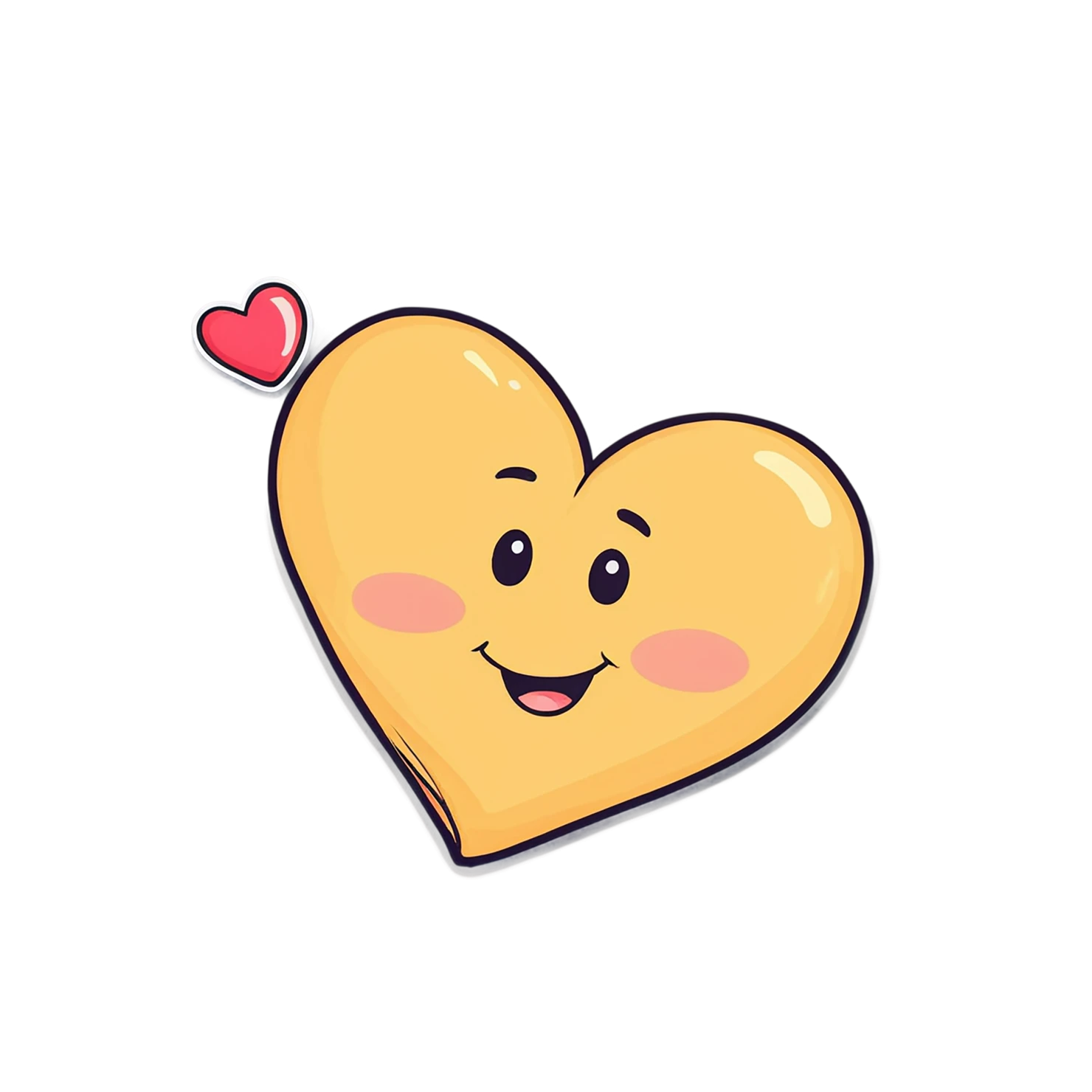 heart cute sticker isolated on transparent background #18518
