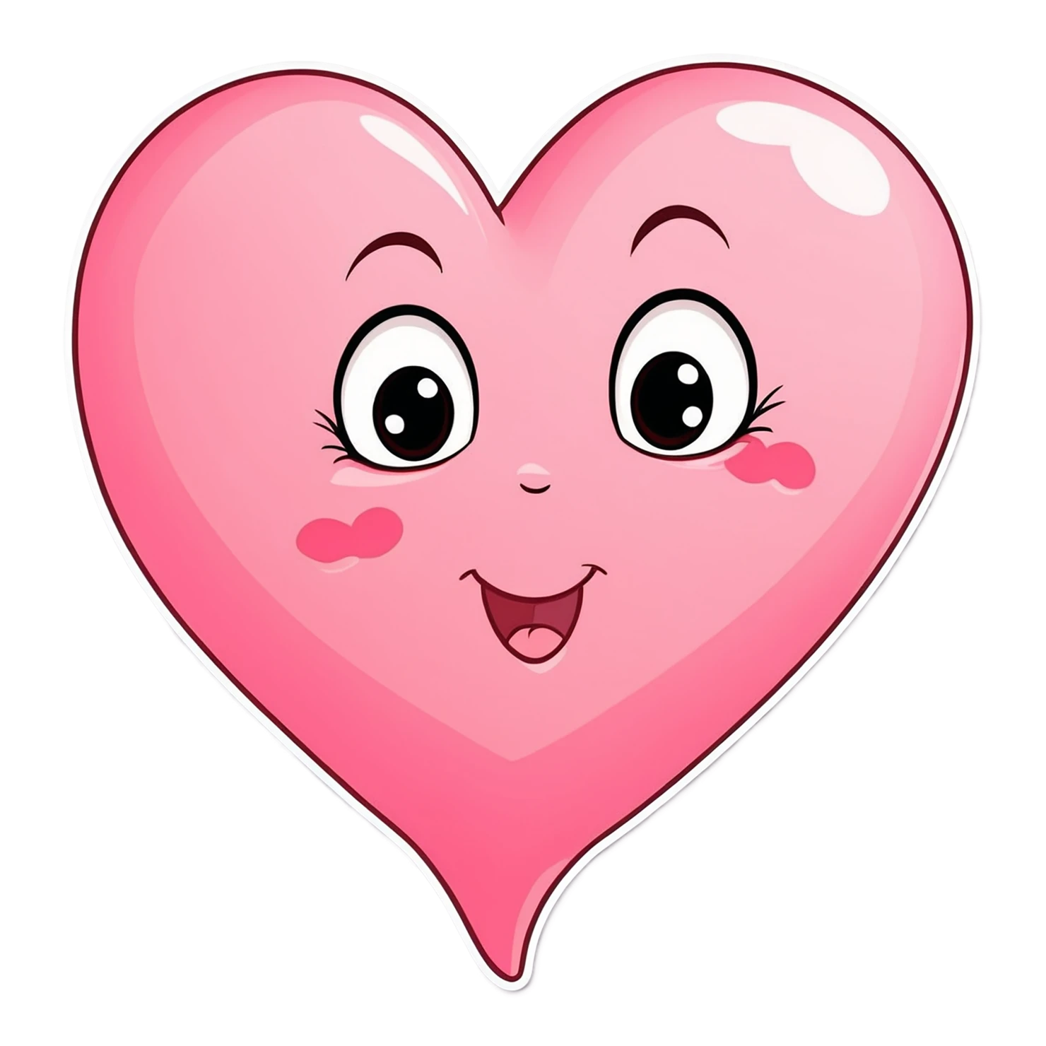 heart cute sticker isolated on transparent background #18520