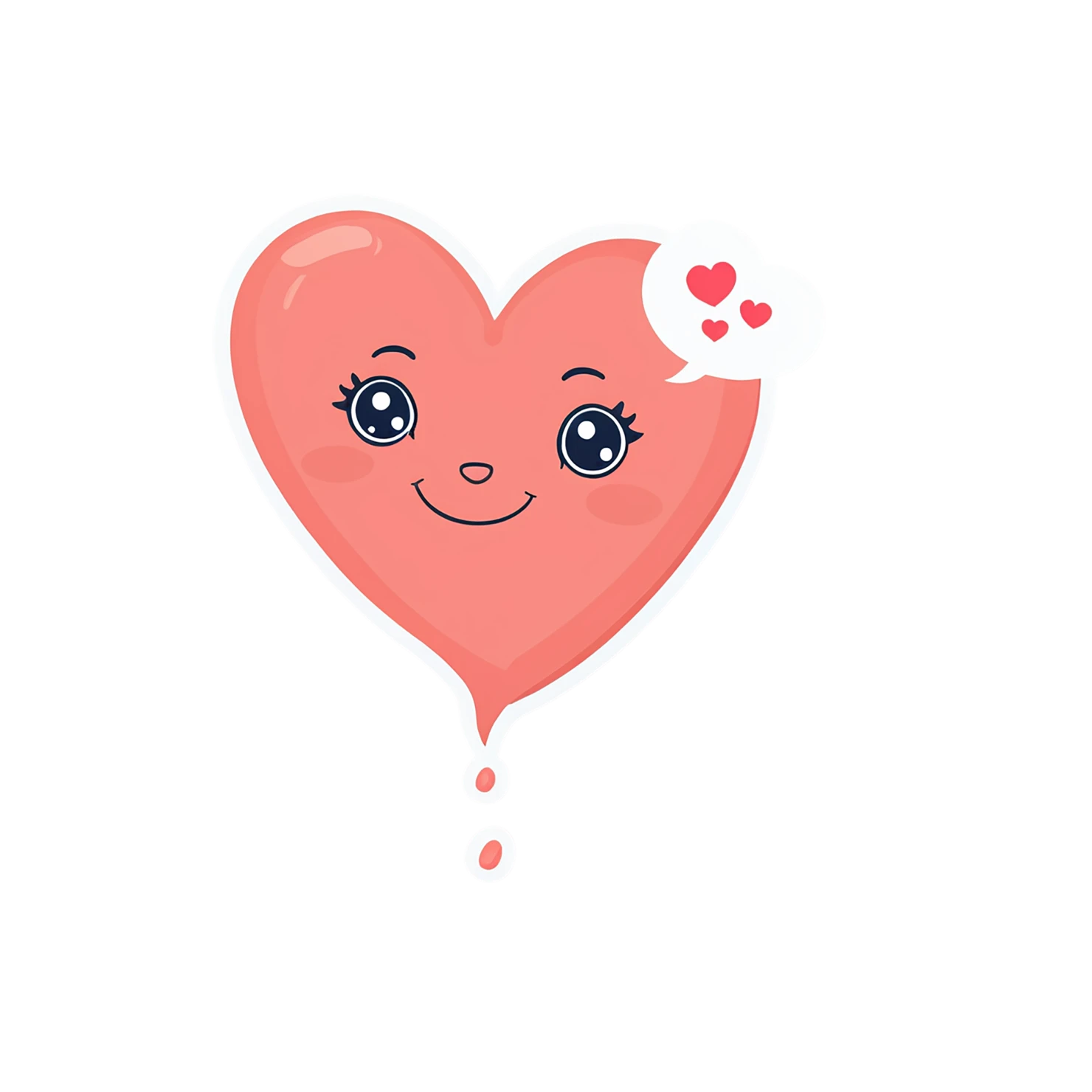 heart cute sticker isolated on transparent background #18524