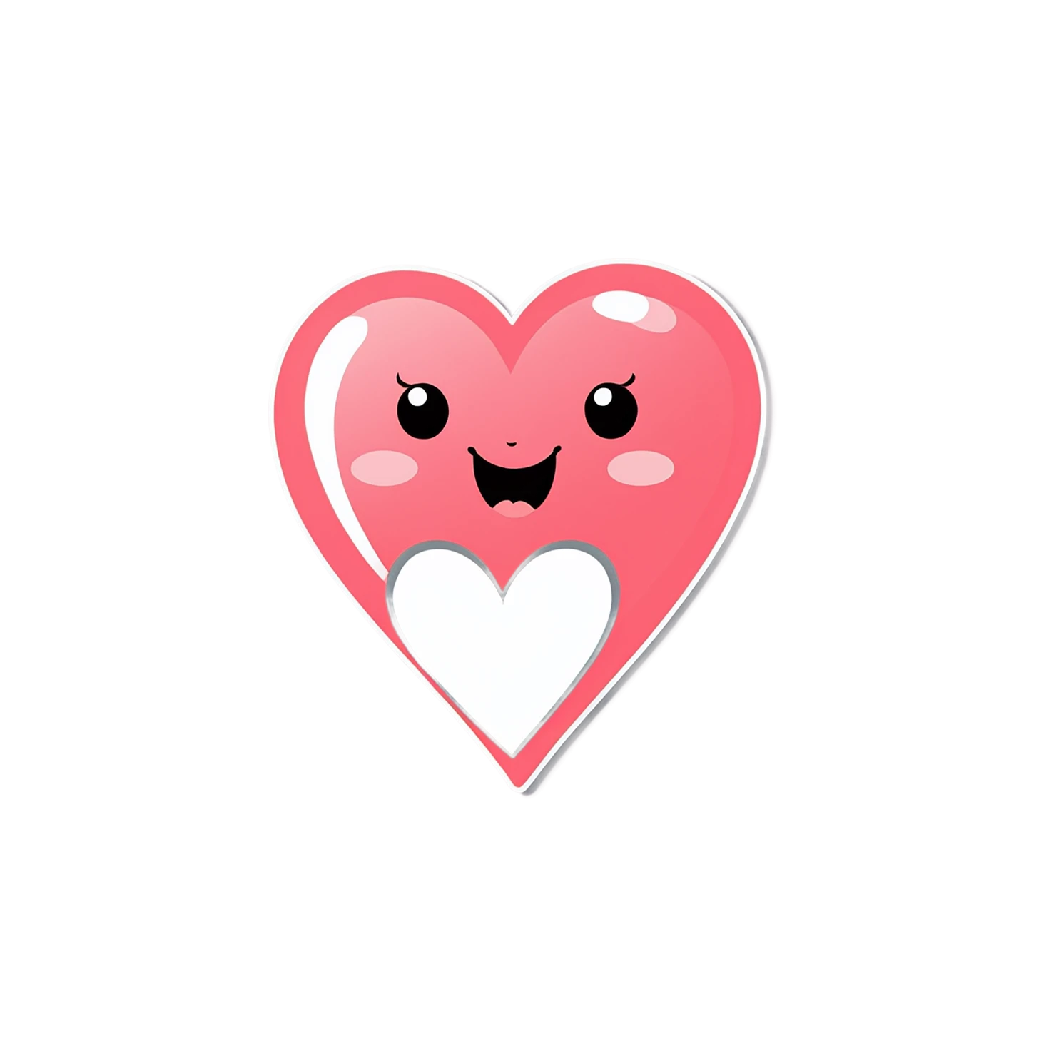 heart cute sticker isolated on transparent background #18530