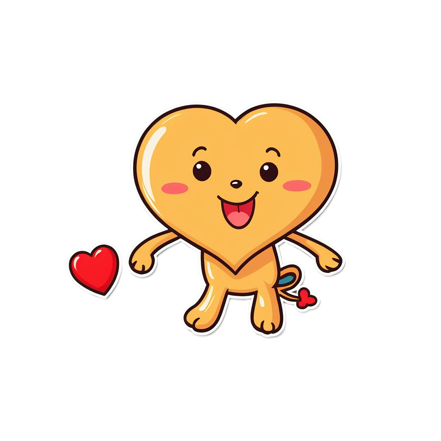 heart cute sticker isolated on transparent background #18537